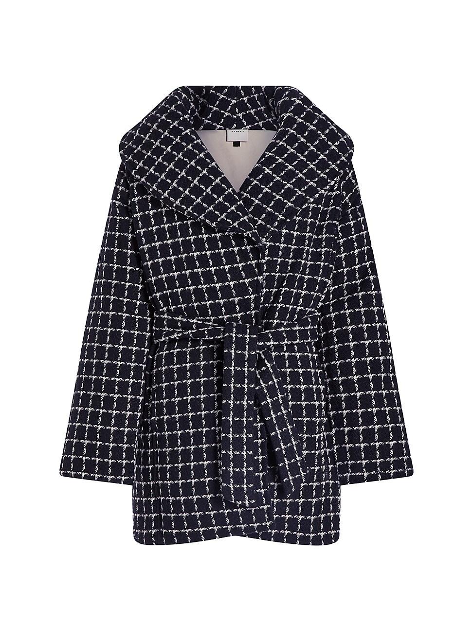 Womens Milla Checked Wool Wrap Jacket Product Image
