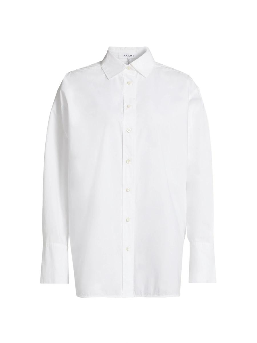 Womens Exaggerated Cotton Oversized Shirt Product Image