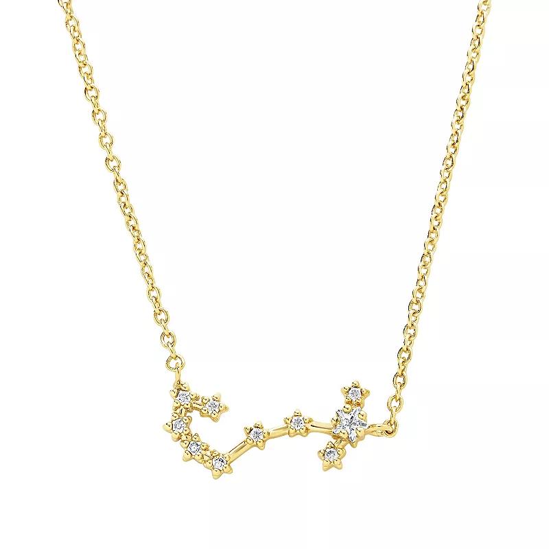 MC Collective Cubic Zirconia Constellation Necklace, Women's, 14k Gold Tone Gemini Product Image