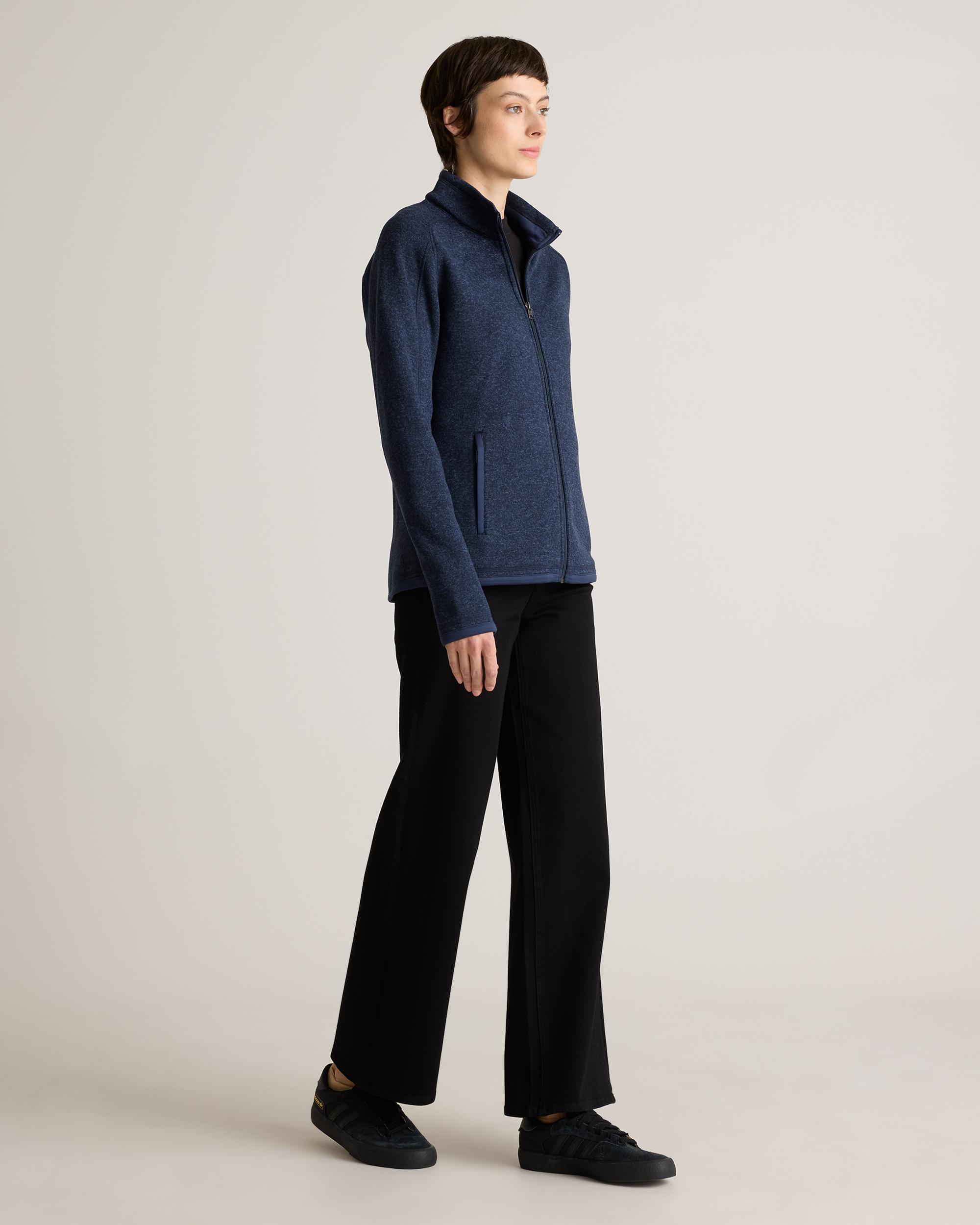Quince | Women's Sweater-Knit Fleece Full-Zip Jacket Size XL, Recycled Polyester Product Image