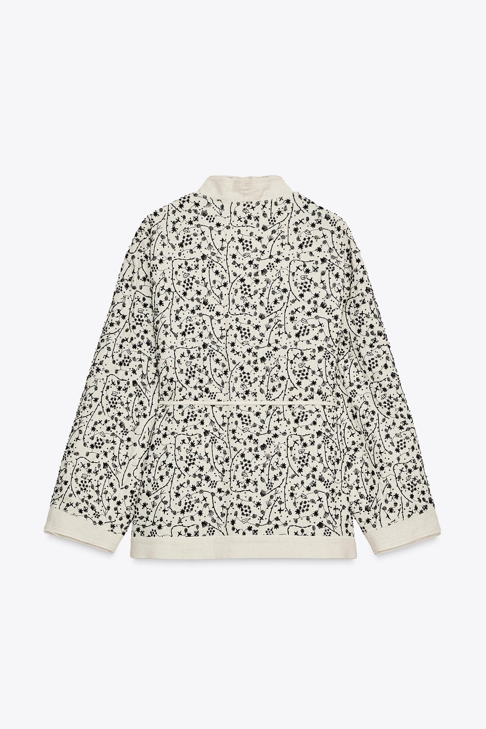 EMBROIDERED LINEN KIMONO ZW COLLECTION Product Image