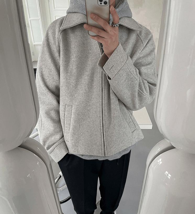 RT No. 3402 WOOLEN ZIP-UP COLLAR JK Product Image