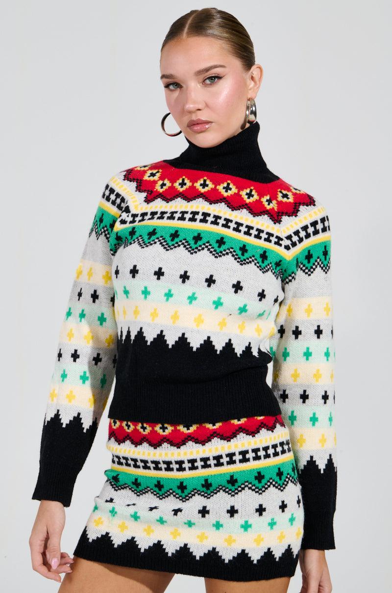 AT THE SLOPES FITTED TURTLENECK SWEATER Product Image