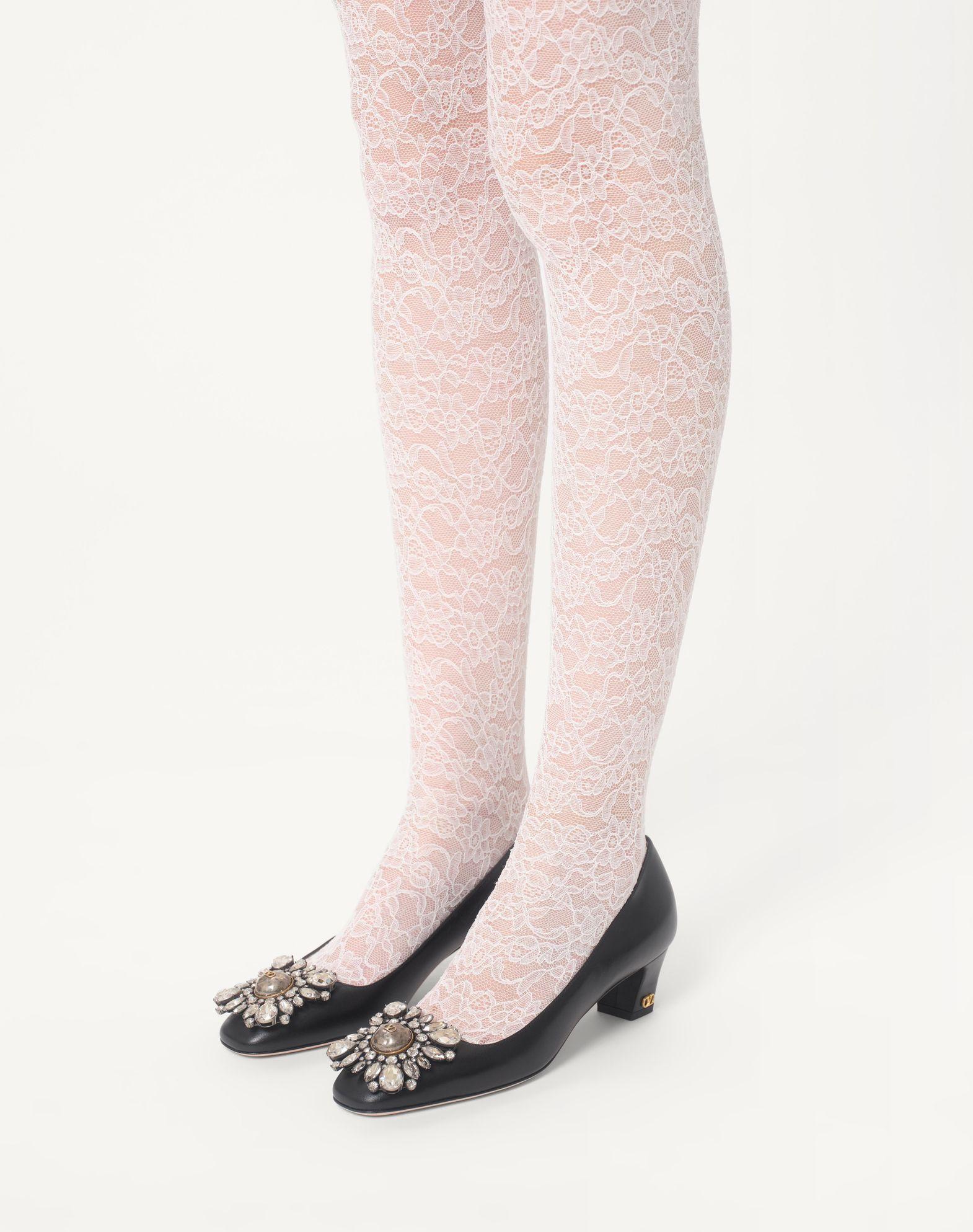 Preshoes Kidskin Pumps With Crystals 45Mm Product Image