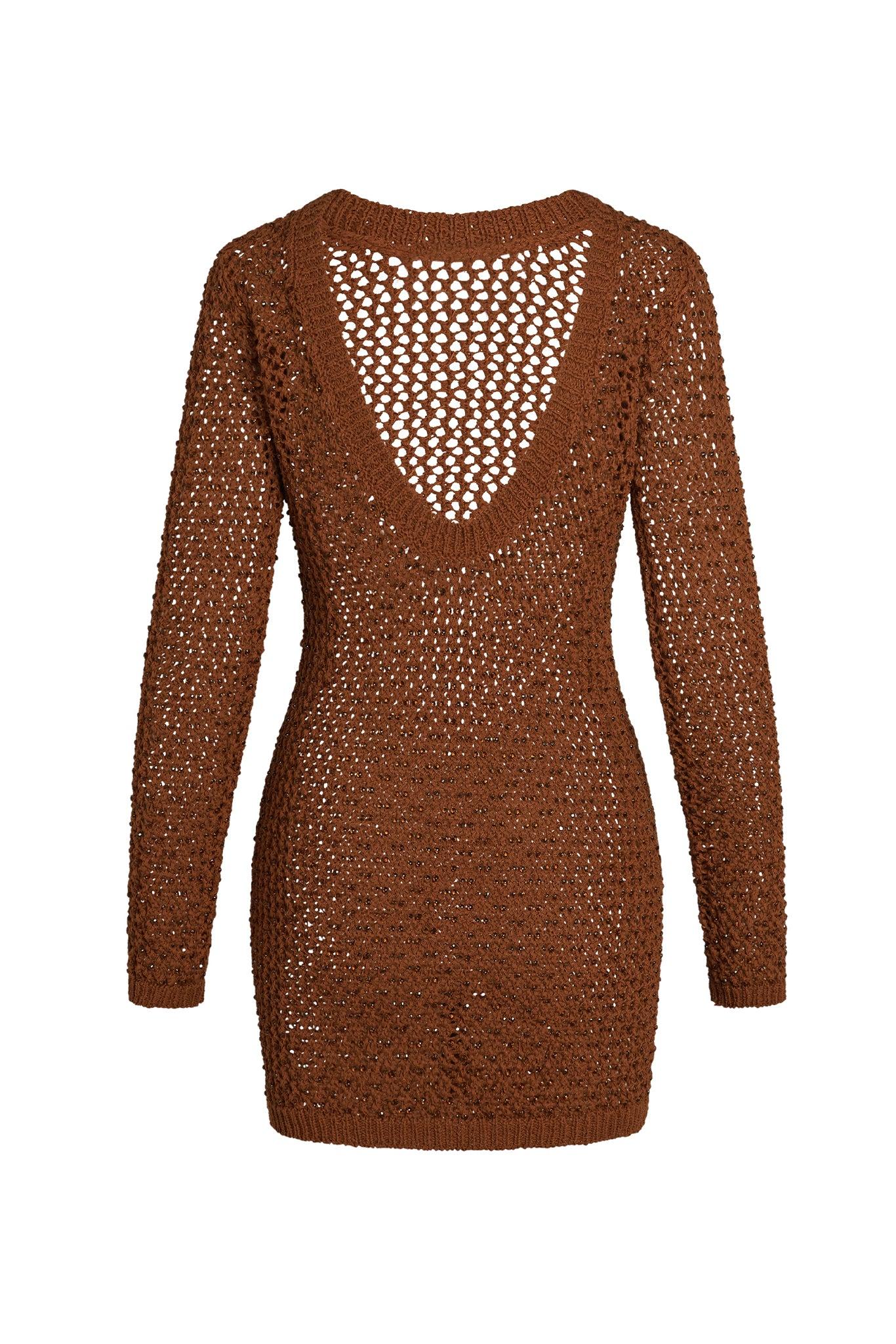 Bermuda Dress - Bronze Diamond Crochet Product Image