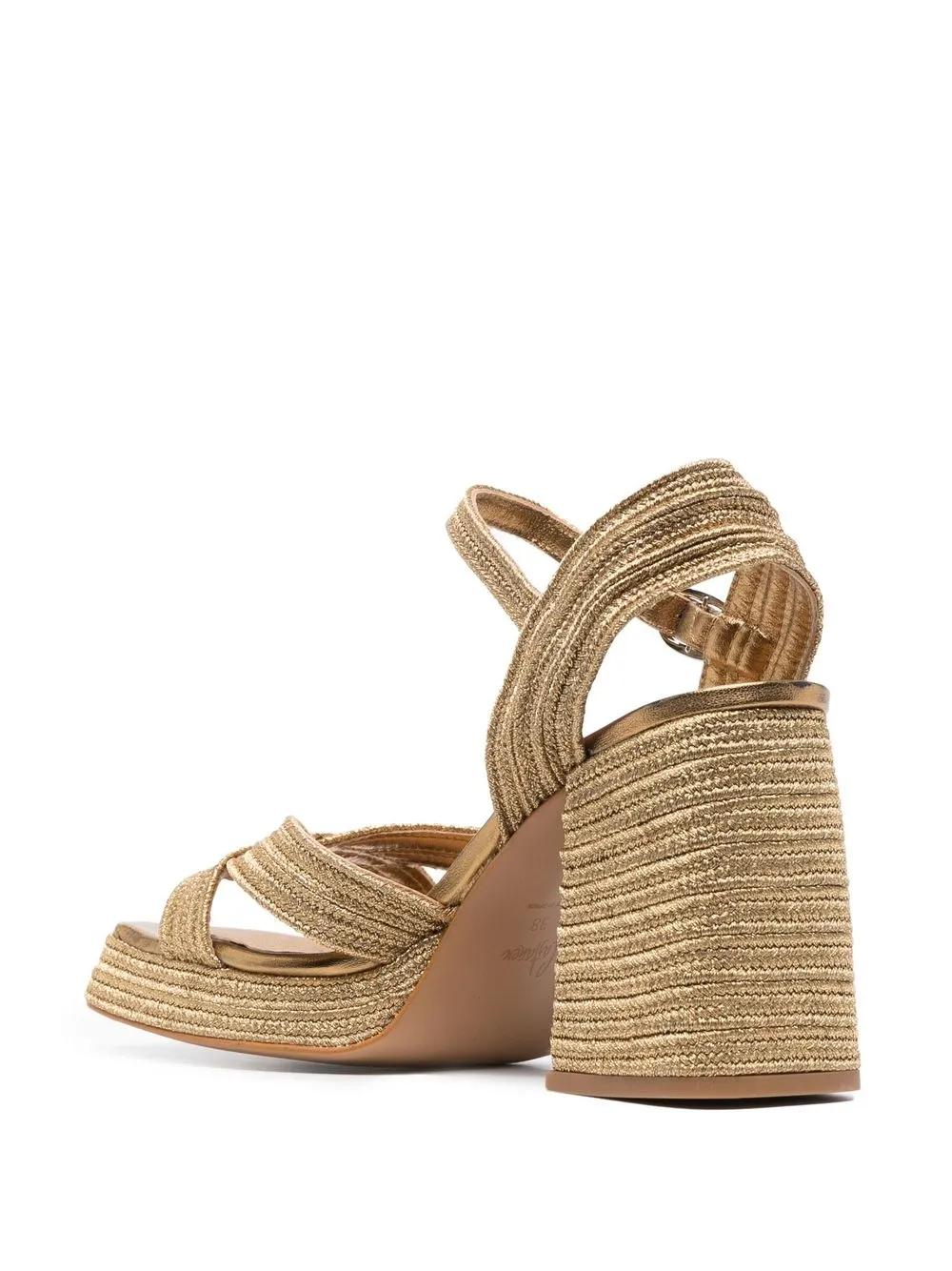 interwoven metallic slingback sandals Product Image