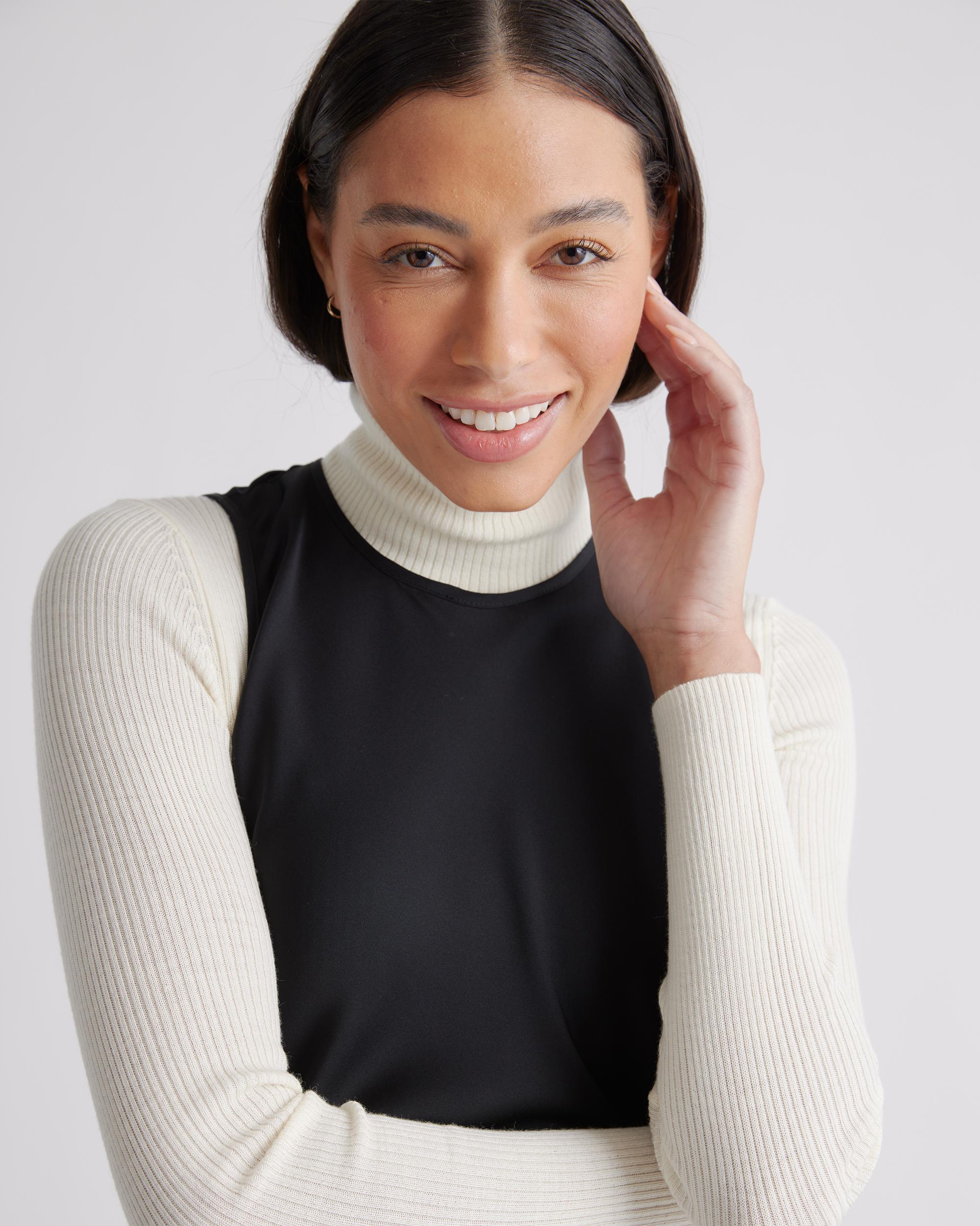 Quince | Women's Washable Stretch Silk Tank Top Midi Dress Size XS Product Image