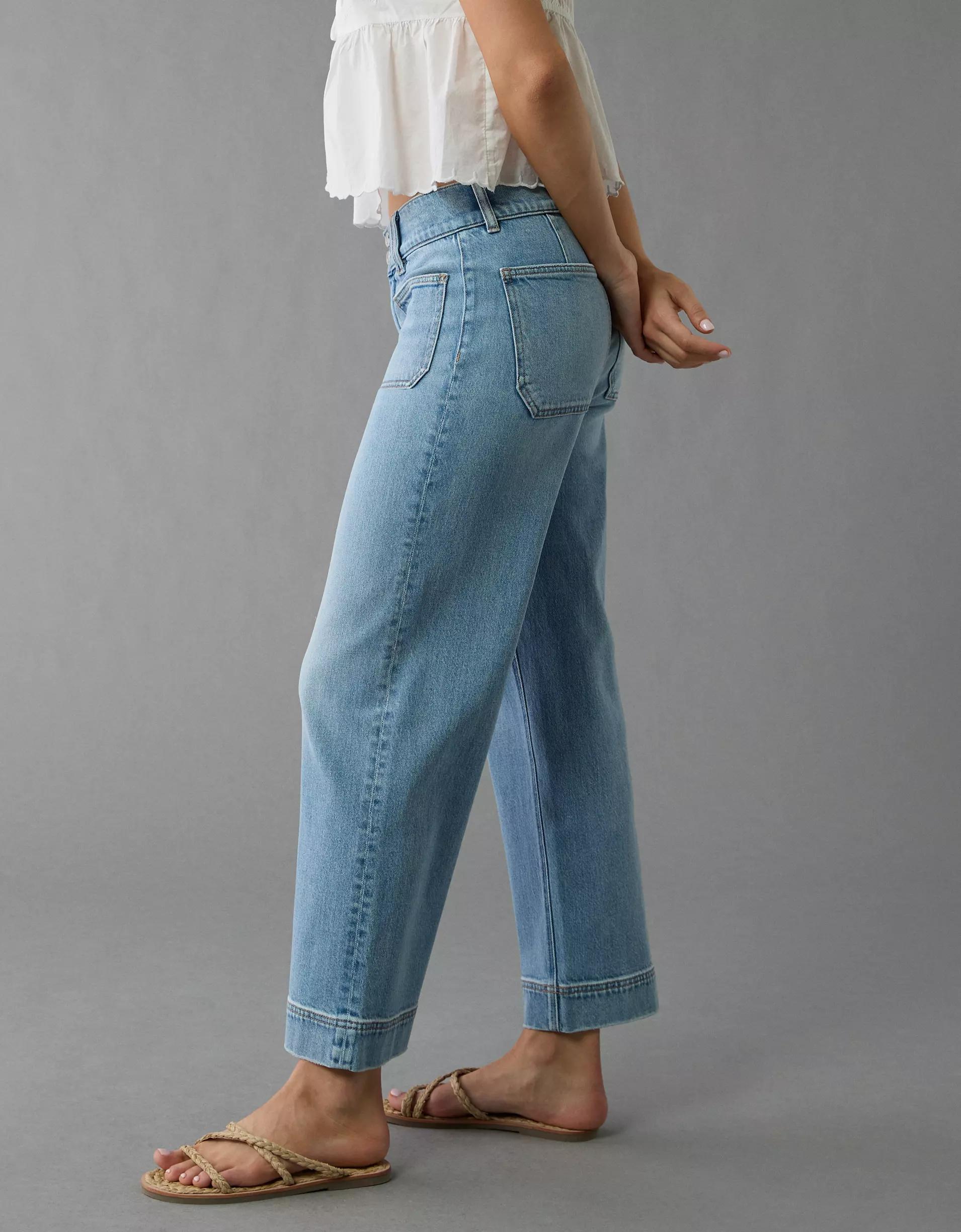 AE Stretch High-Waisted Stovepipe Crop Jean Product Image
