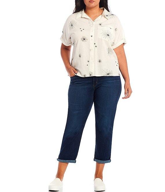 Levi's® Plus Size Tapered Leg Mid Rise Stretch Denim Boyfriend Jeans Product Image