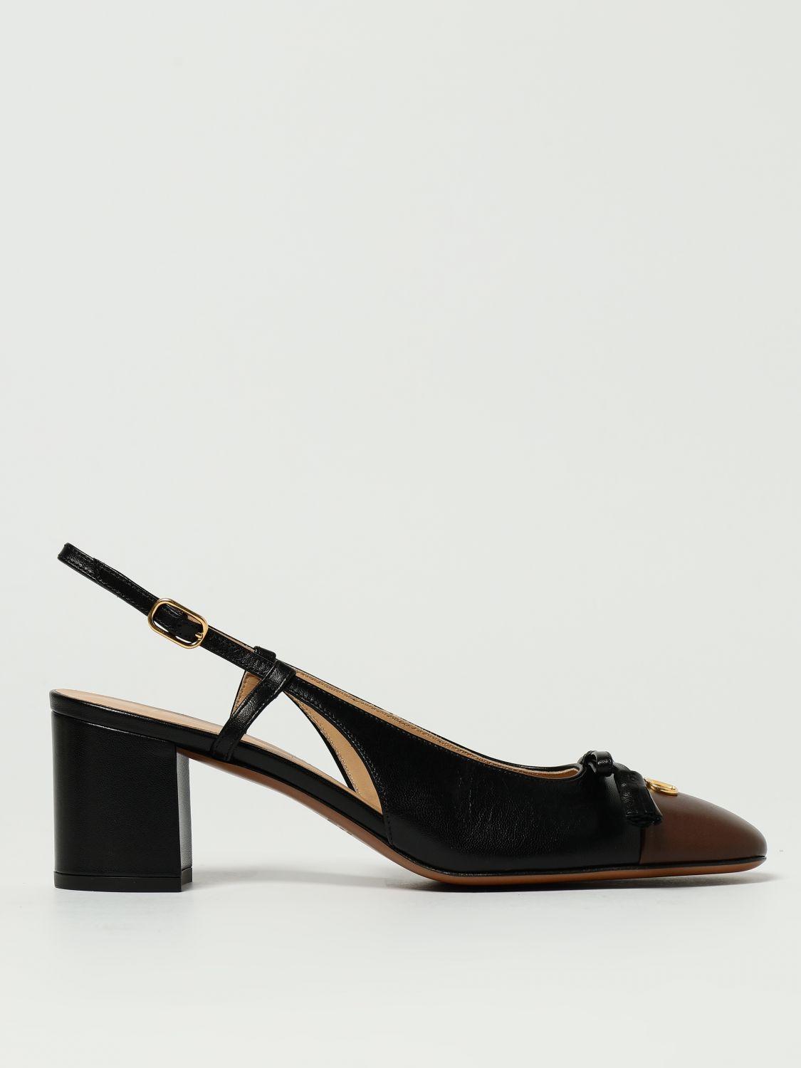 VALENTINO GARAVANI Vlogo 65 Tasseled Two-tone Leather Slingback Pumps In Black Product Image