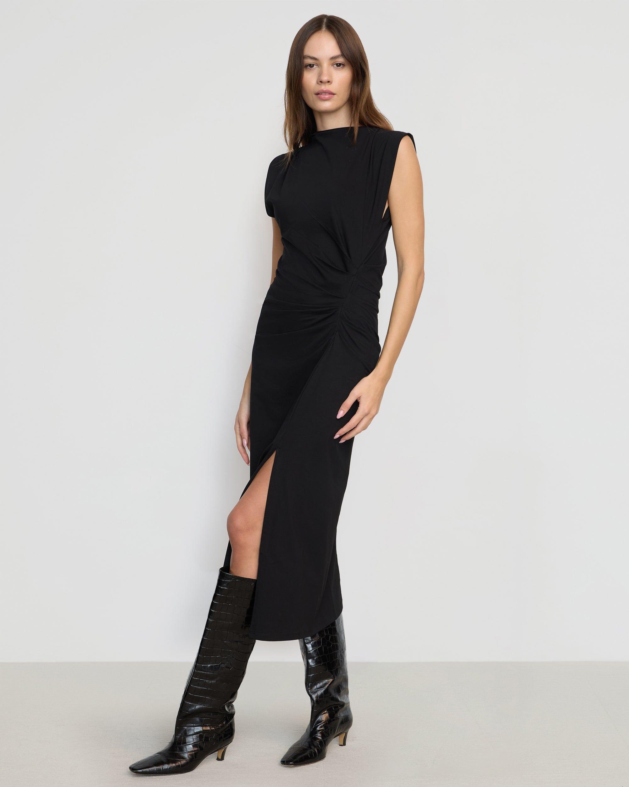 Khelan Sculpted Ruched-Waist Dress Product Image