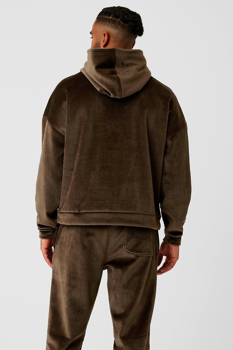 Velour Baller Hoodie - Espresso Product Image