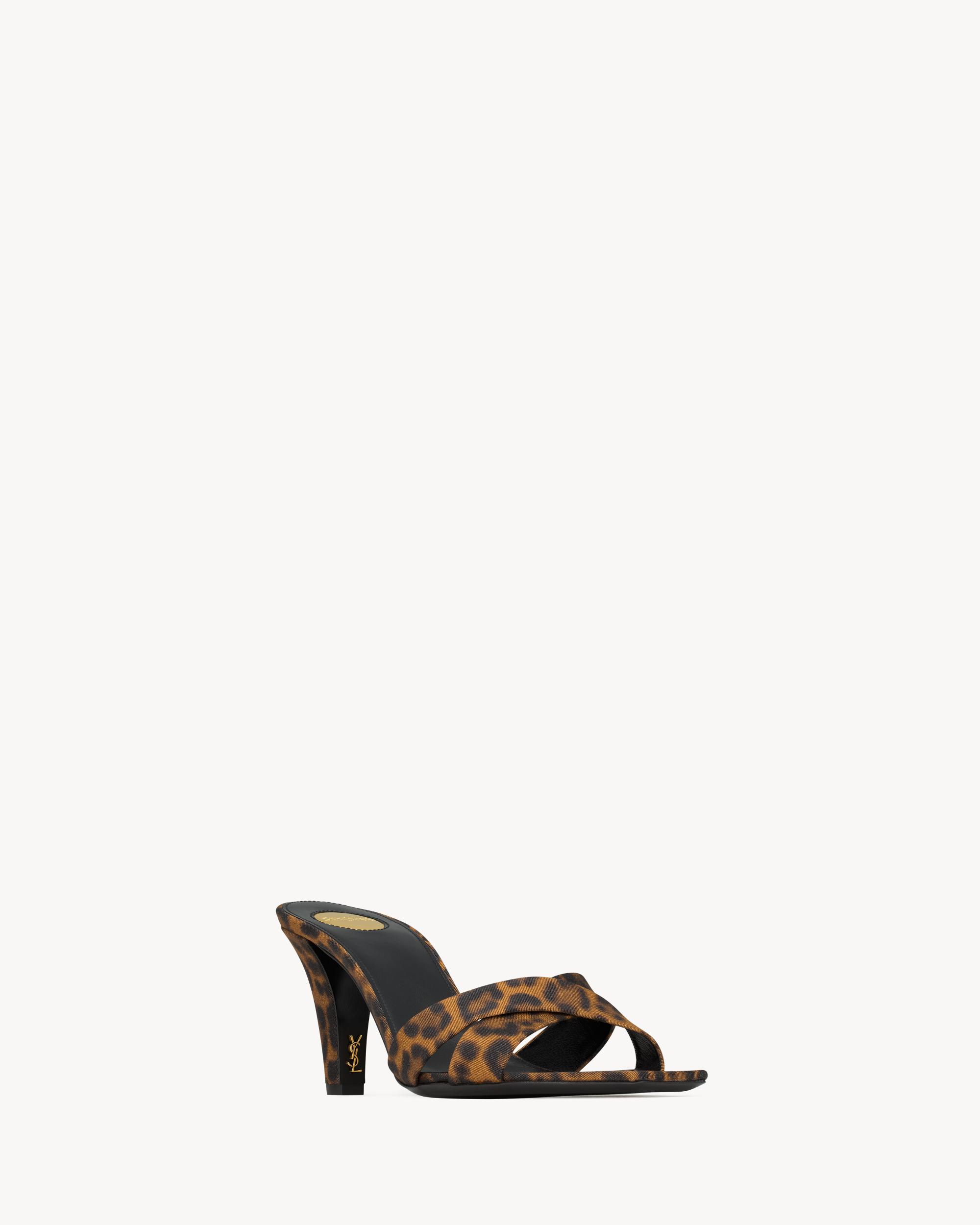 JILL mules in leopard grosgrain Product Image