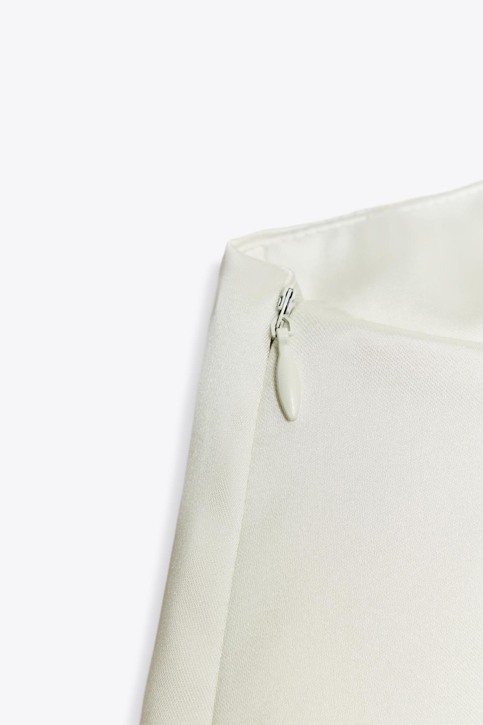 SATIN EFFECT LACE BUSTIER TOP Product Image