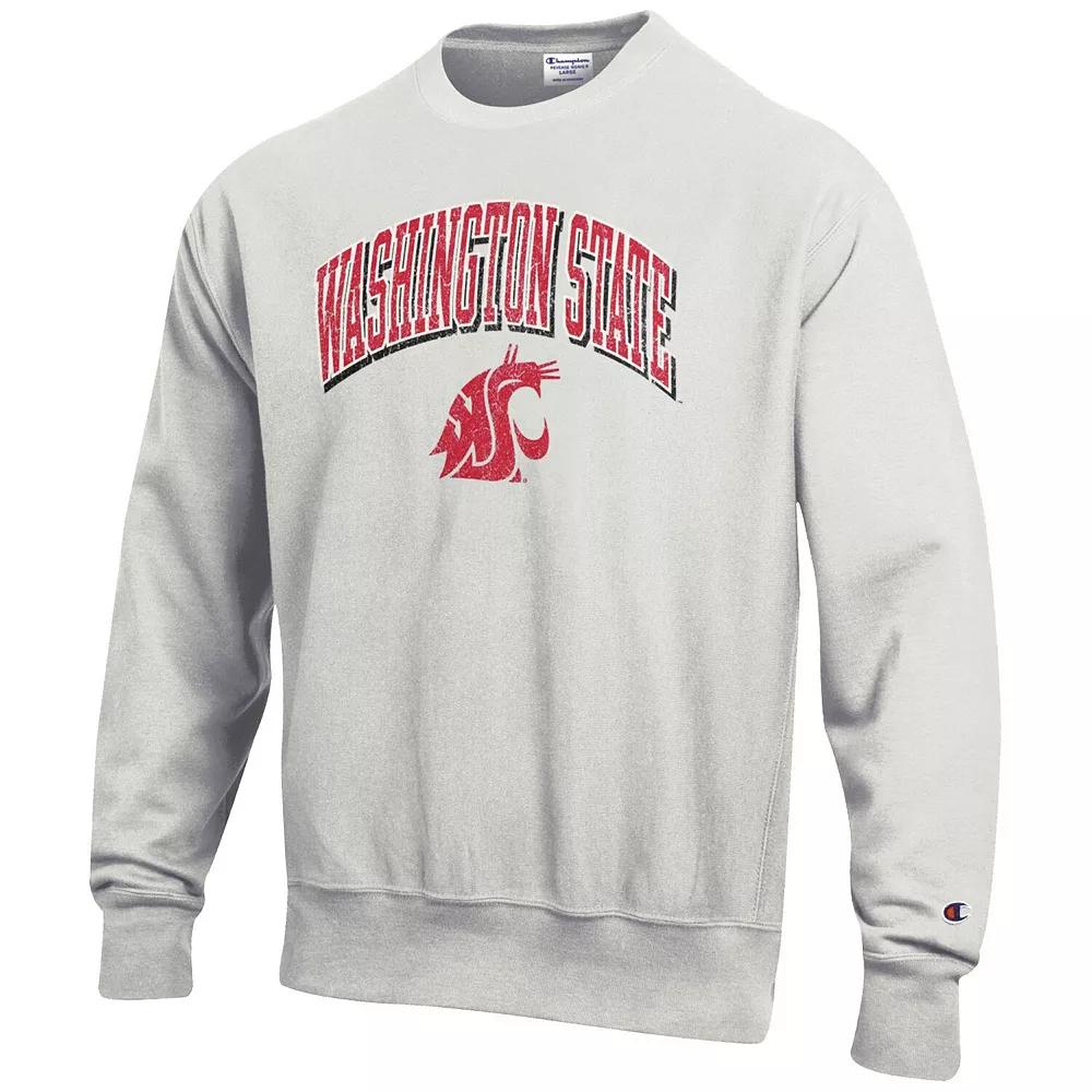 Mens Champion Gray Washington State Cougars Arch Over Logo Reverse Weave Pullover Sweatshirt Product Image