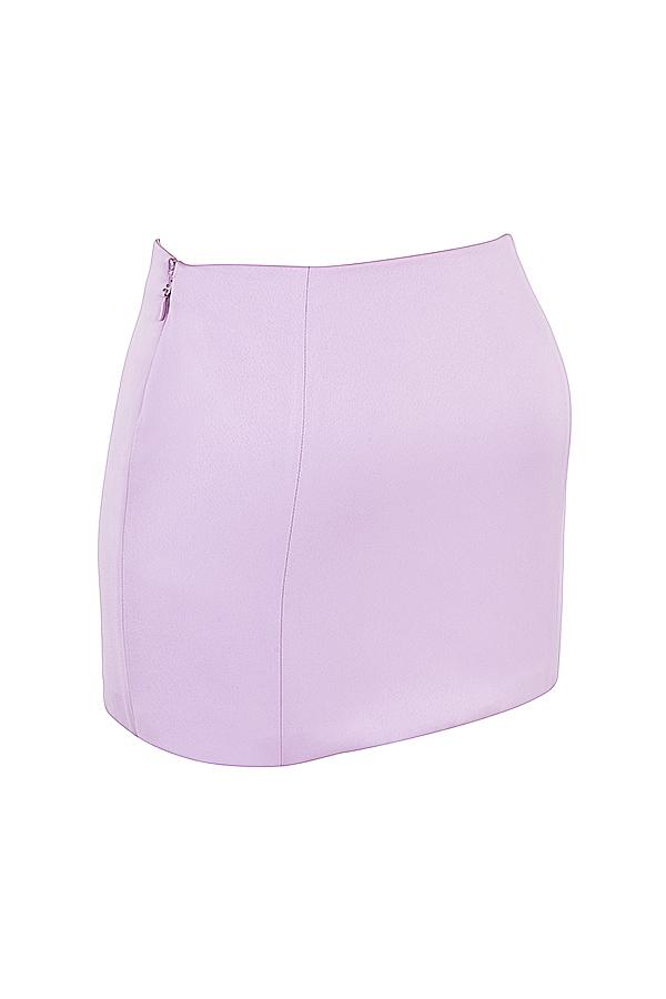 Elodie  orchid satin mini skirt - sale Product Image