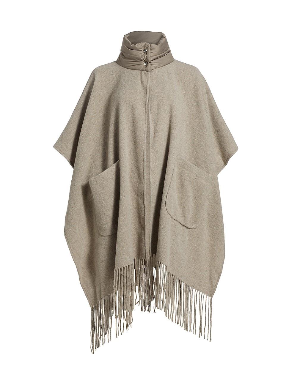 Womens Wool Fringe Poncho Product Image