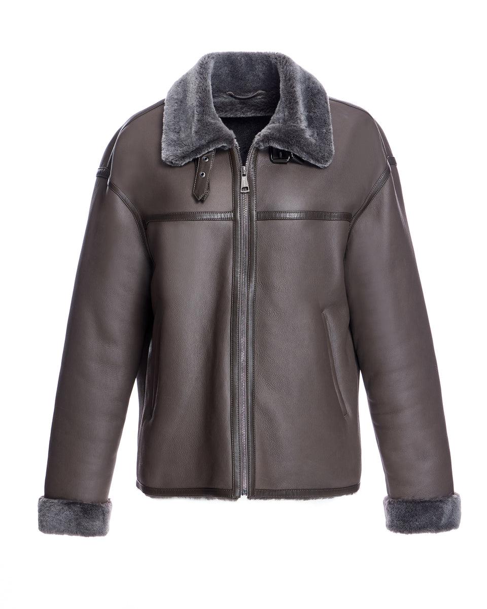 Men's Shearling Lamb Jacket Product Image