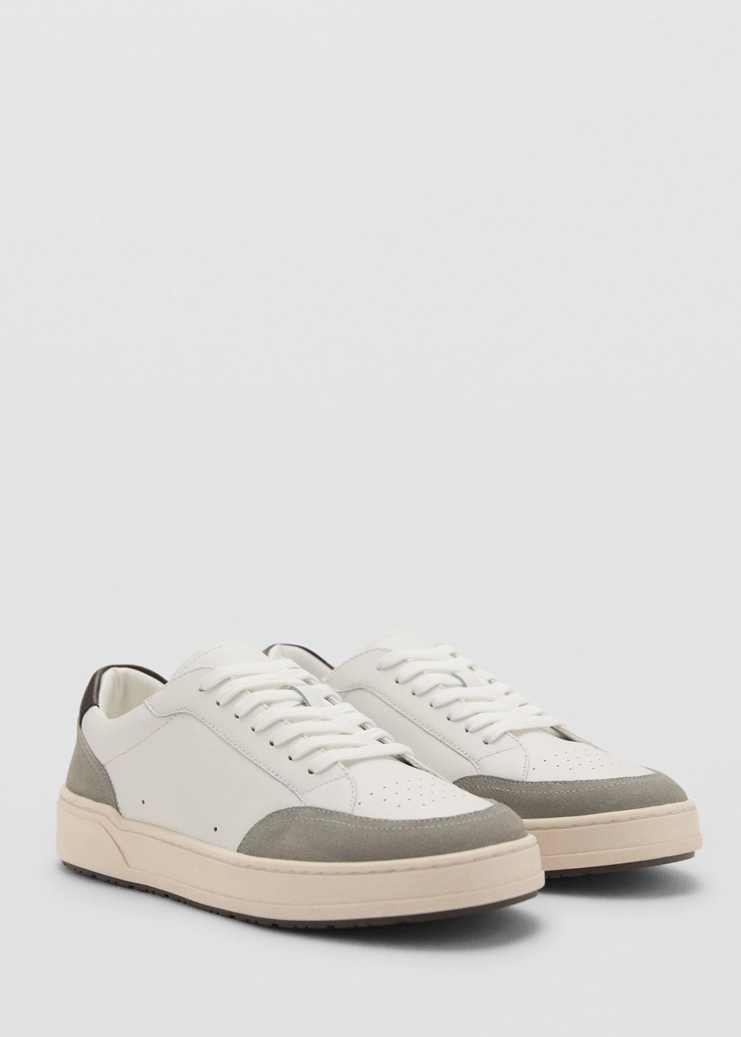 Combined leather trainers - Men | MANGO USA Product Image