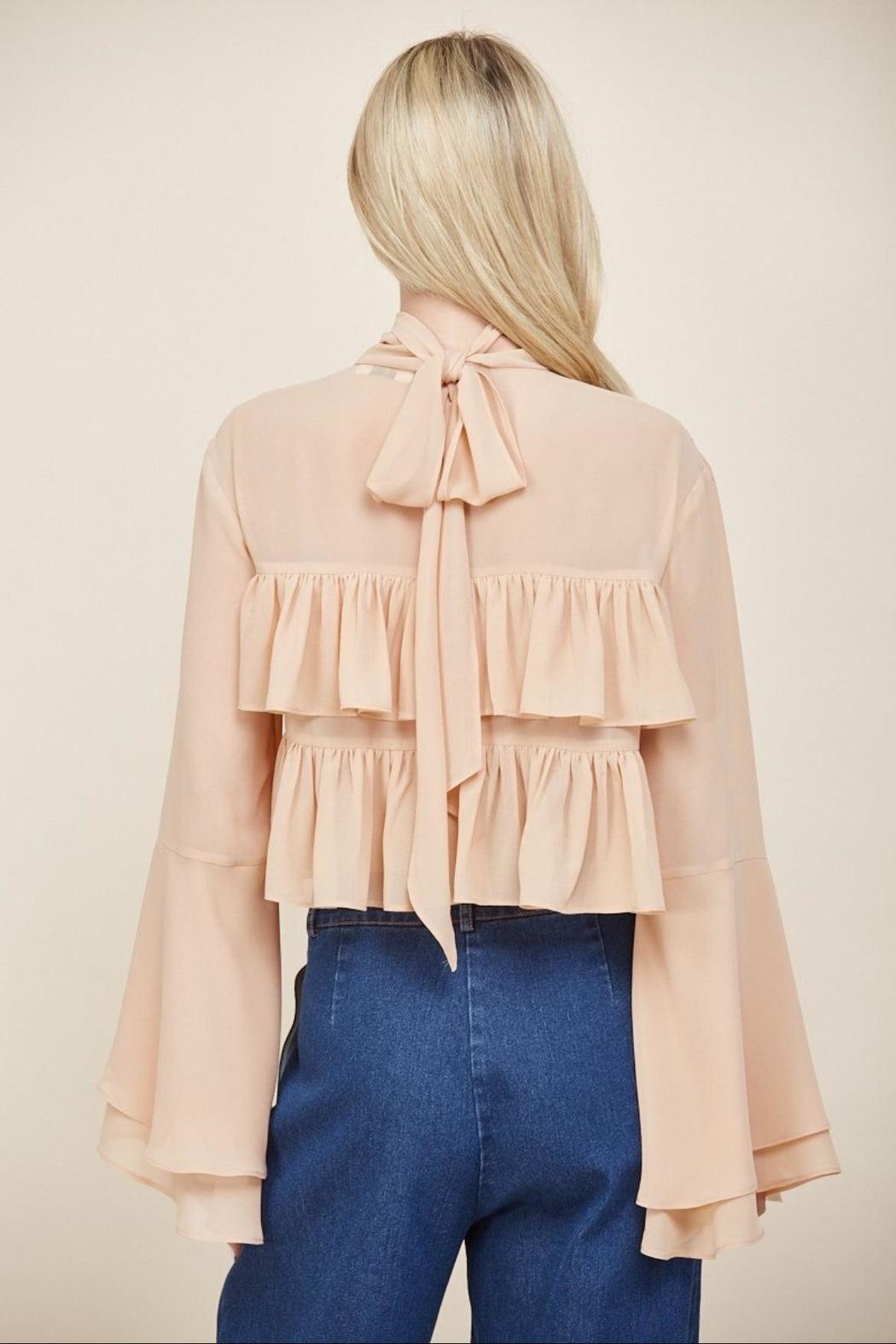 Ruffled Chiffon Top Product Image