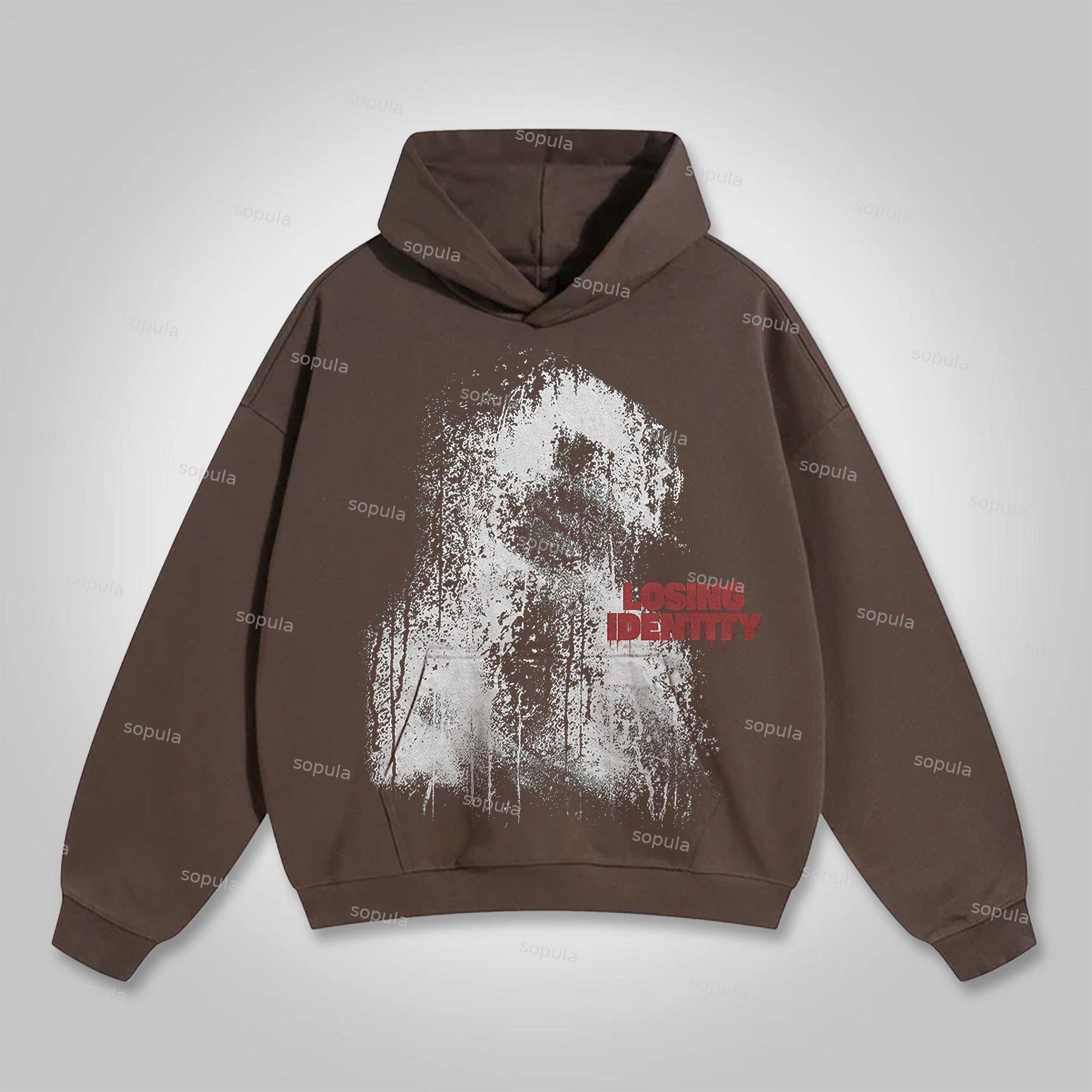Sopula Vintage Loose Lip Fashion Graphic Hoodie Product Image