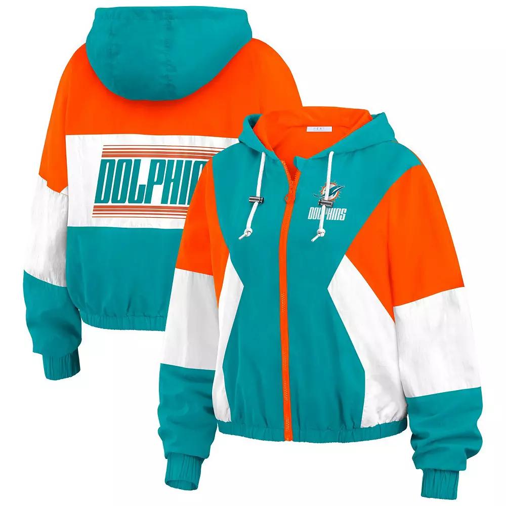 Women's WEAR by Erin Andrews Aqua/Orange Miami Dolphins Plus  Product Image