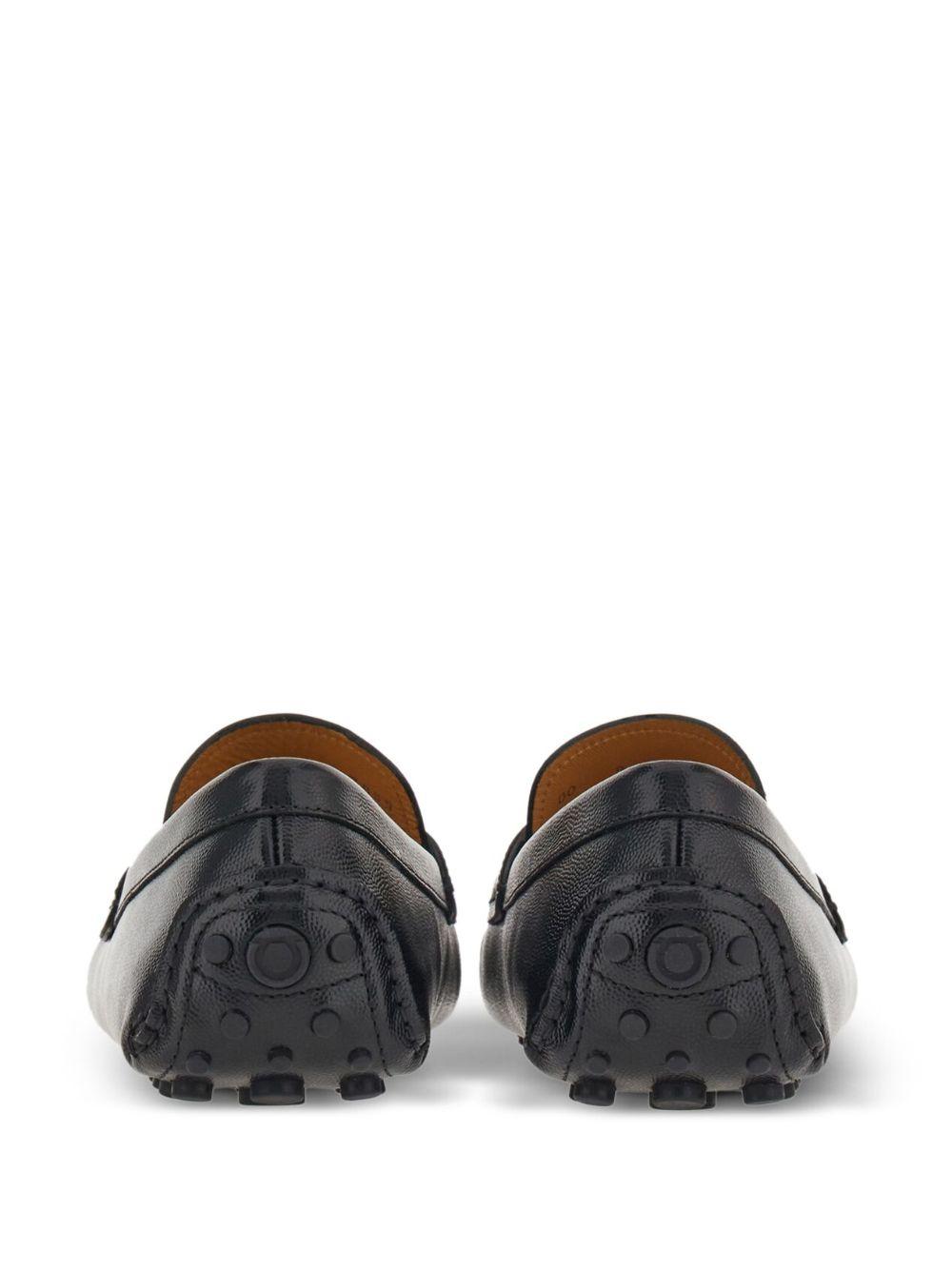 Gancini-buckle leather loafers  Product Image
