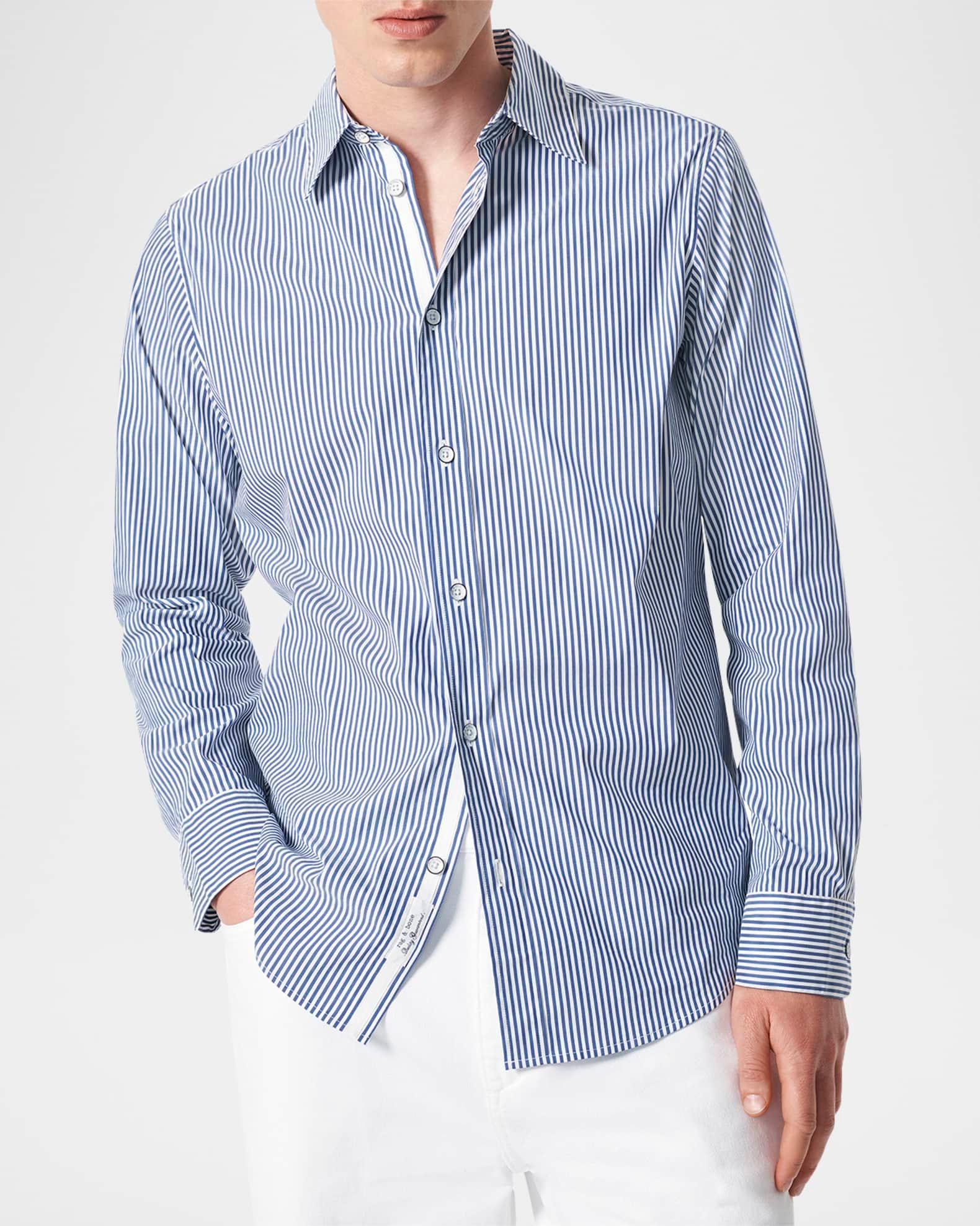 Men's Patrick Pinstripe Poplin Sport Shirt Product Image
