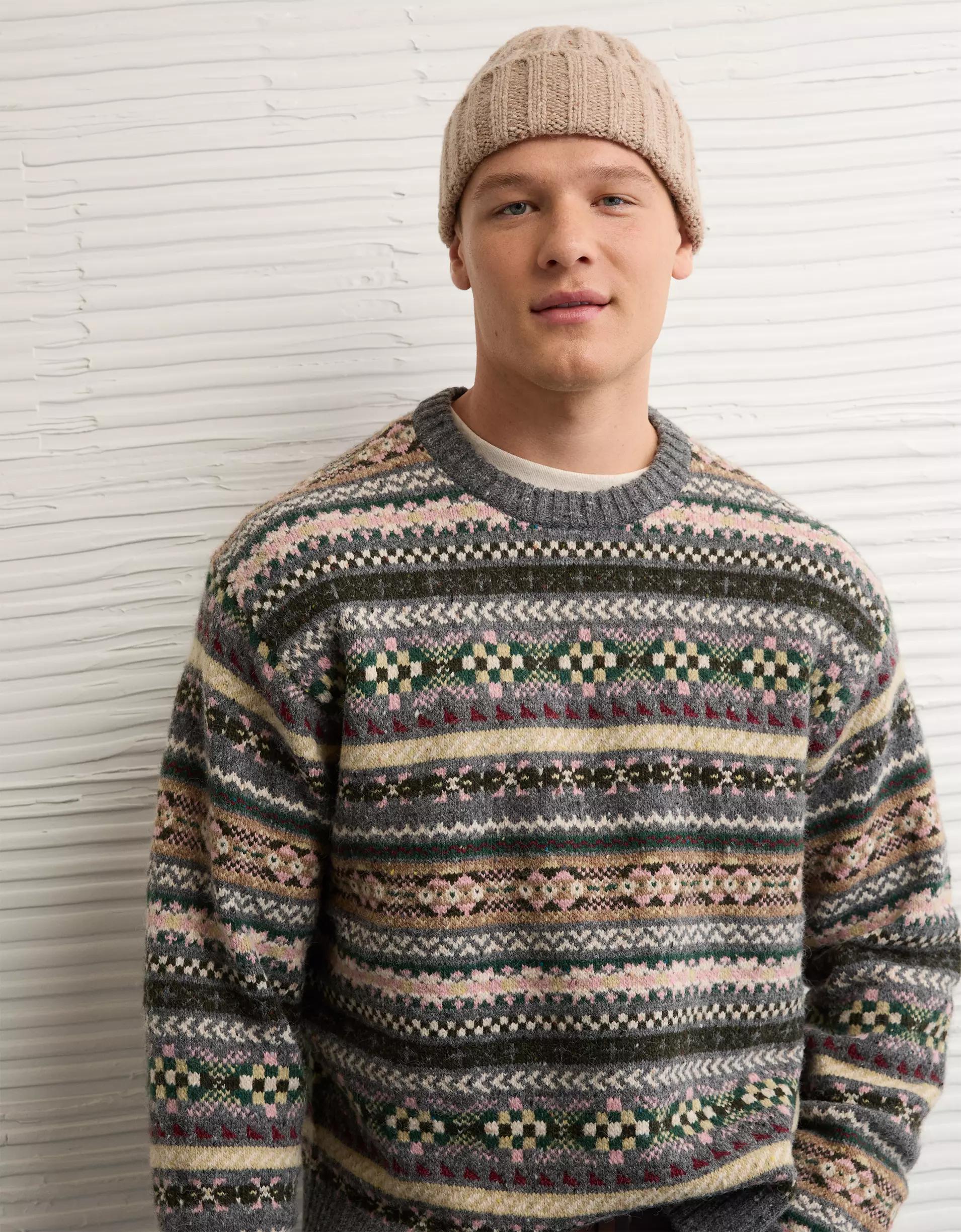 AE Cozy Cabin Fairisle Sweater Product Image
