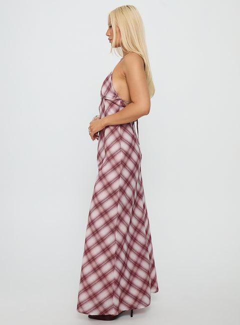Momentous Backless Halter Maxi Dress Multi Product Image