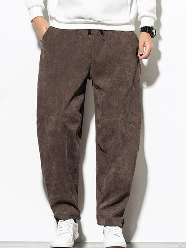 Men's Solid Slit Drawstring Sweatpants Product Image