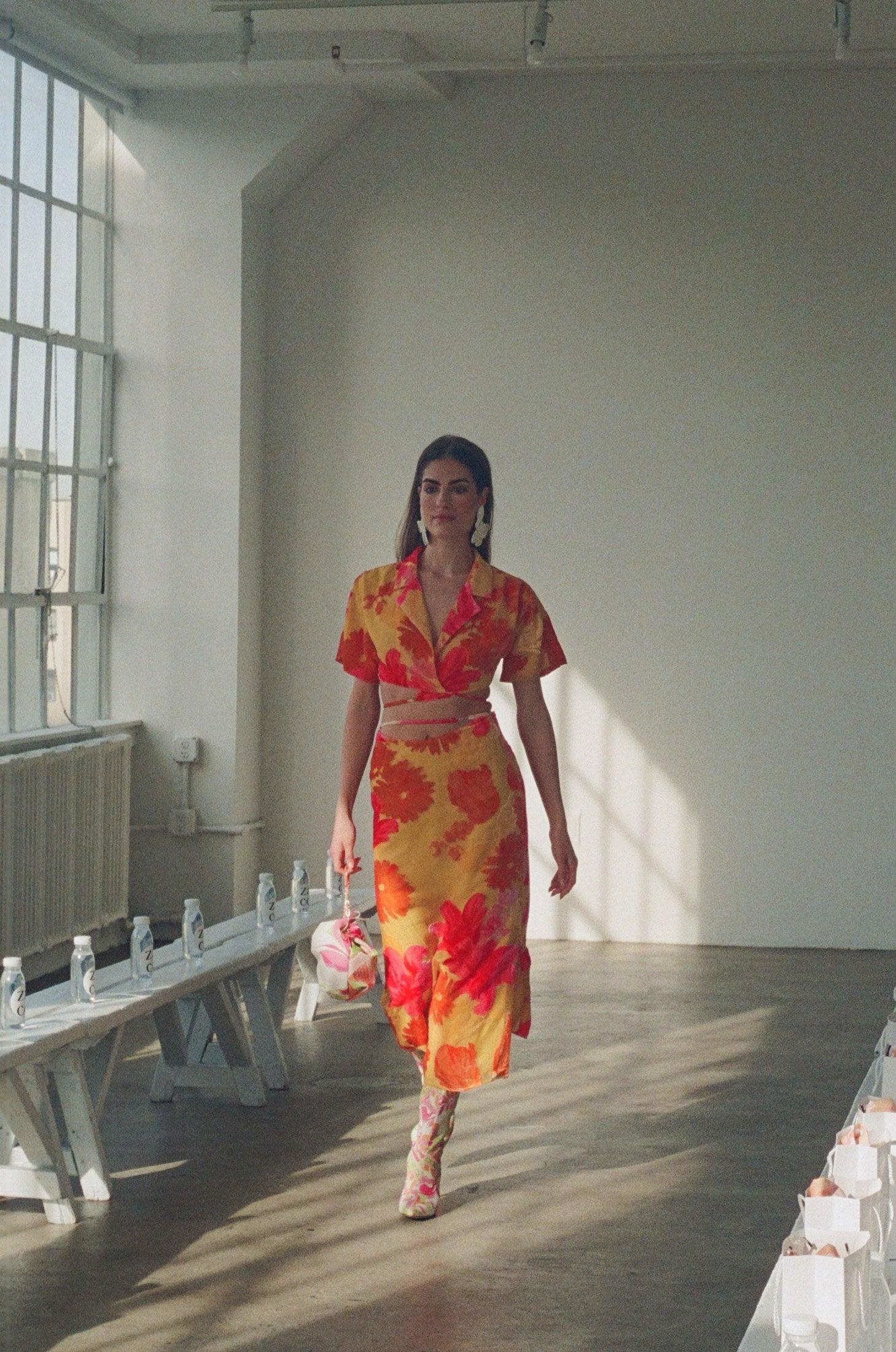 Sorrenta Wrap Top - Floreale Sunny Product Image