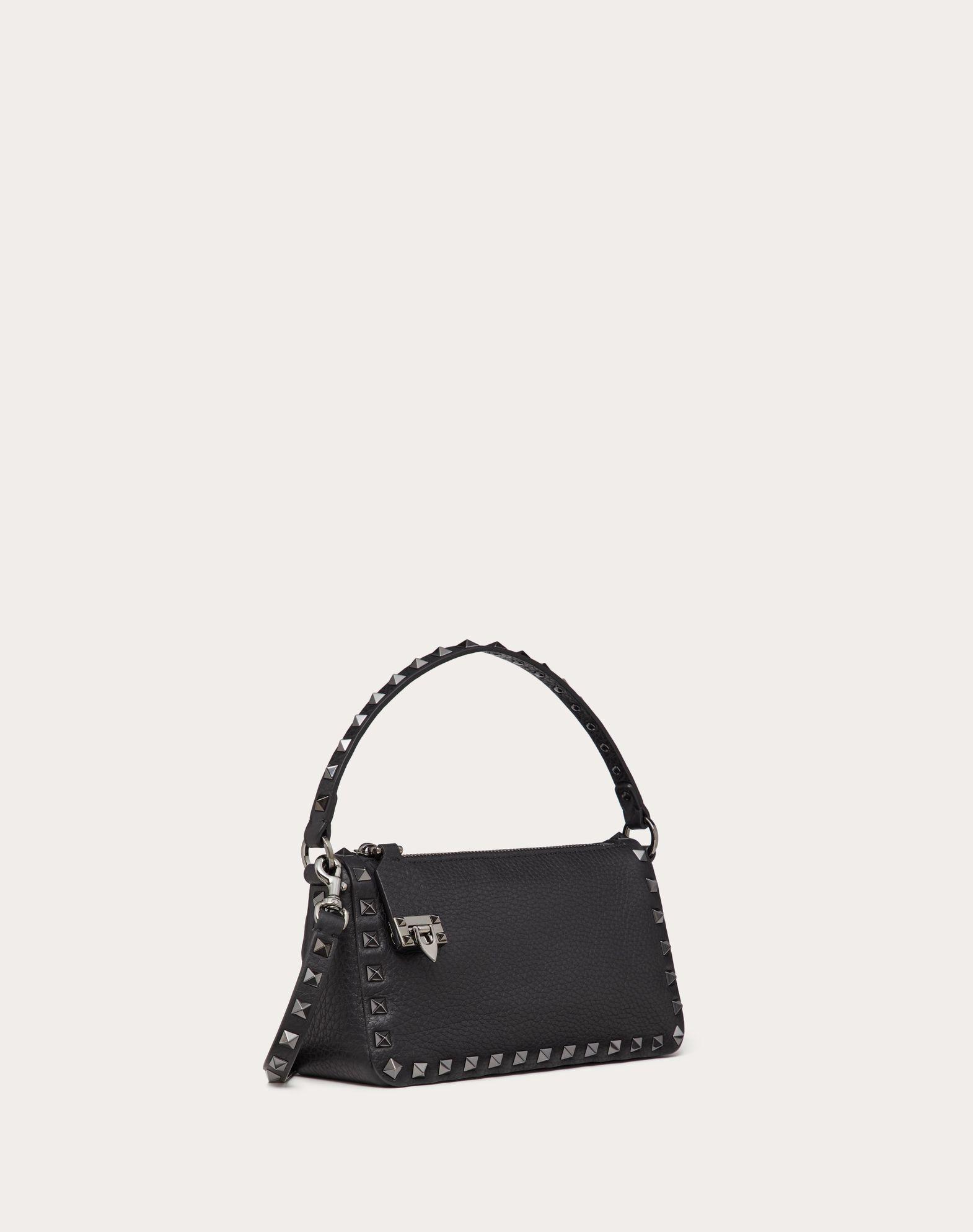 Small Rockstud Grainy Calfskin Crossbody Bag  Product Image