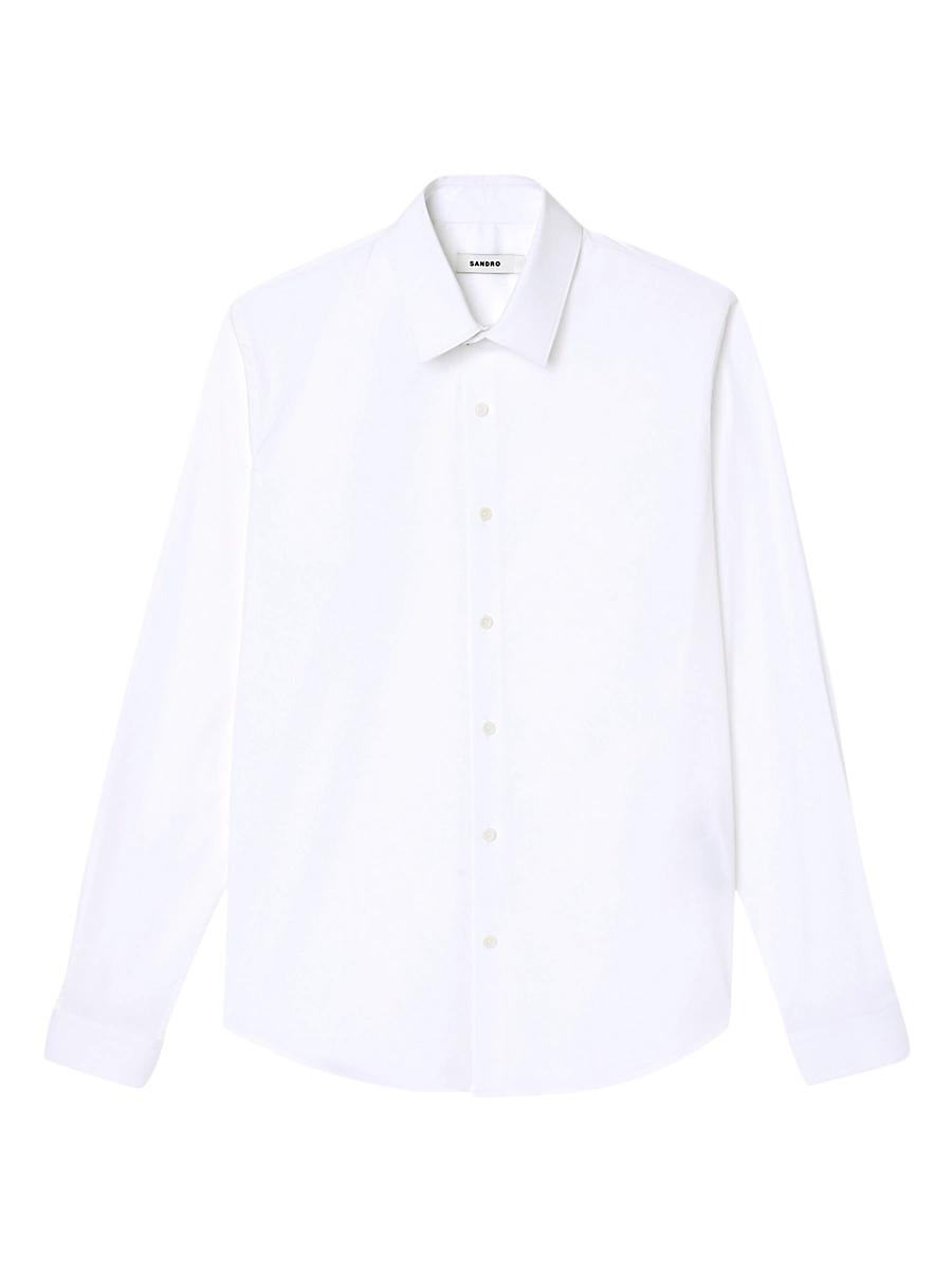 Mens Fitted Stretch Cotton Shirt Product Image