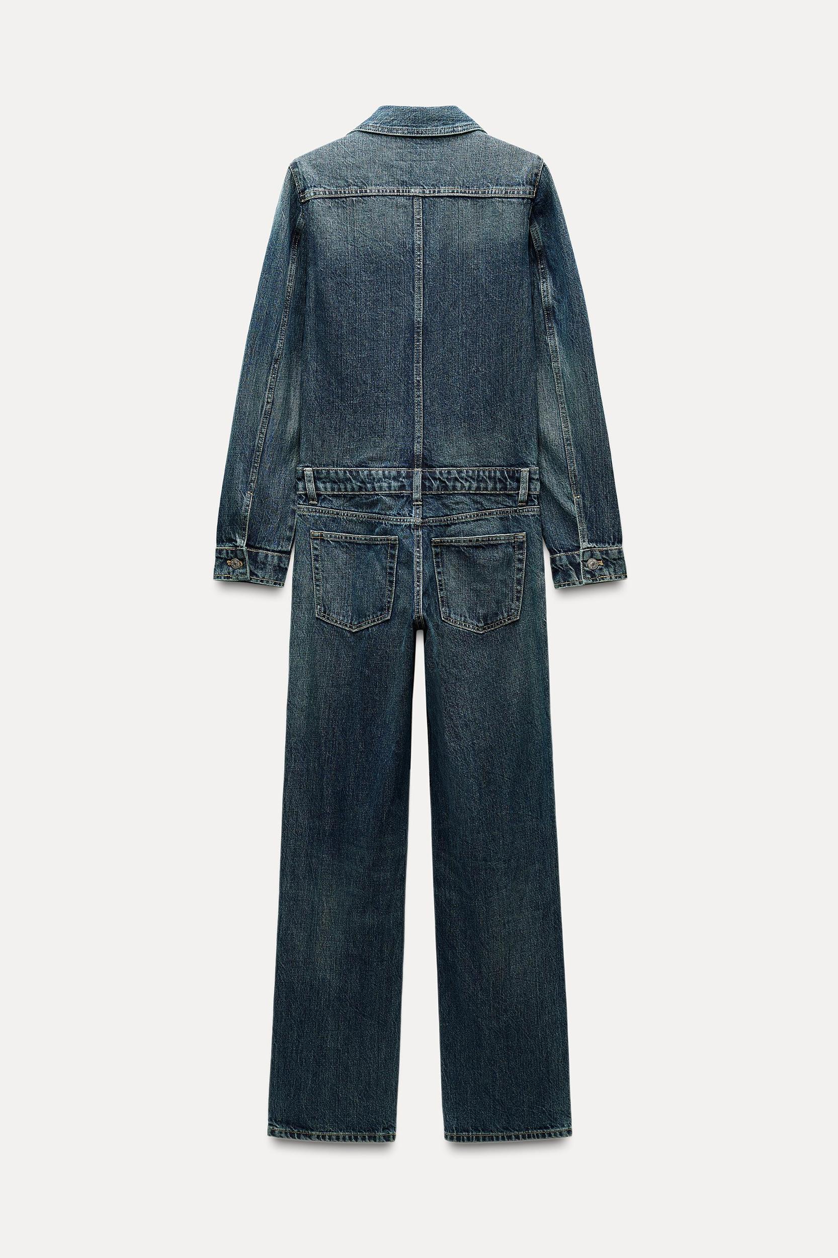 STRAIGHT TRF DENIM JUMPSUIT Product Image