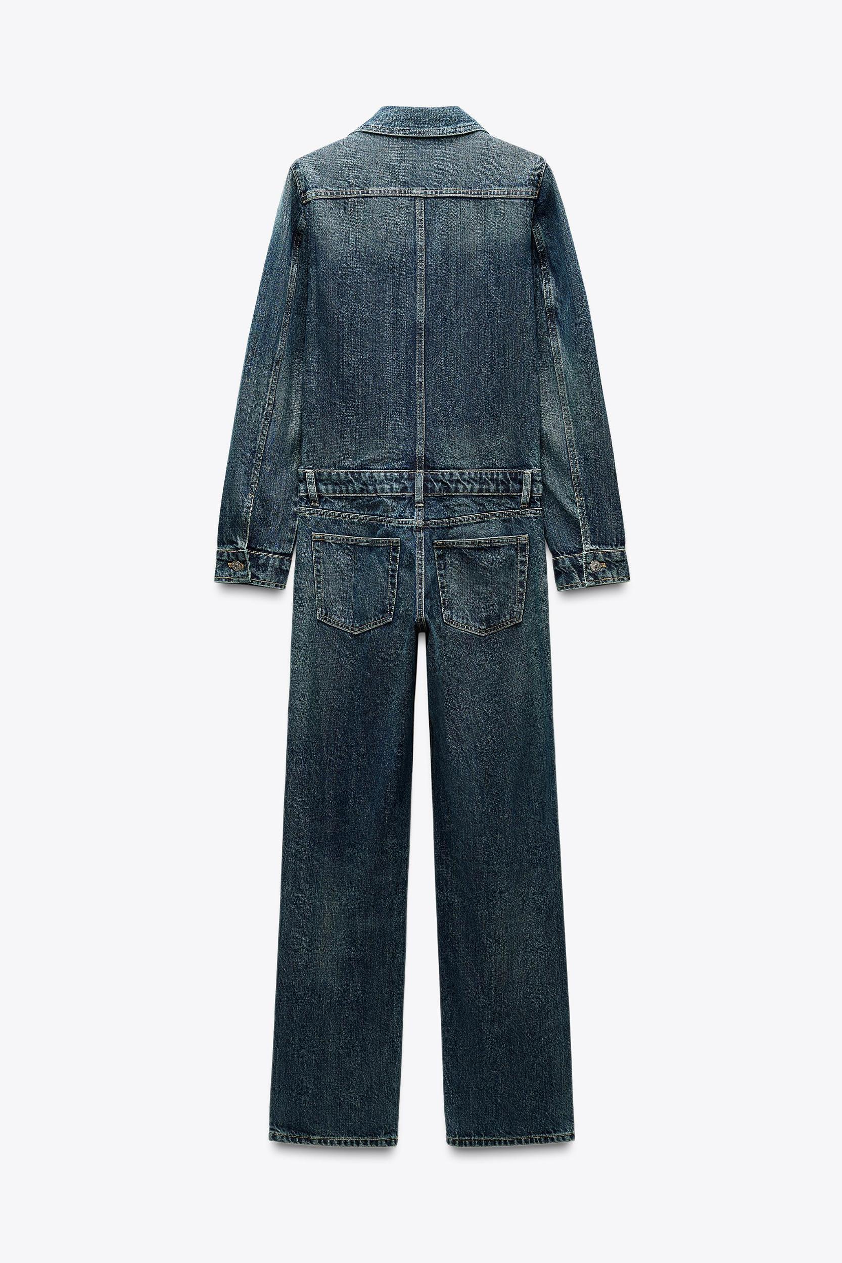 STRAIGHT TRF DENIM JUMPSUIT Product Image