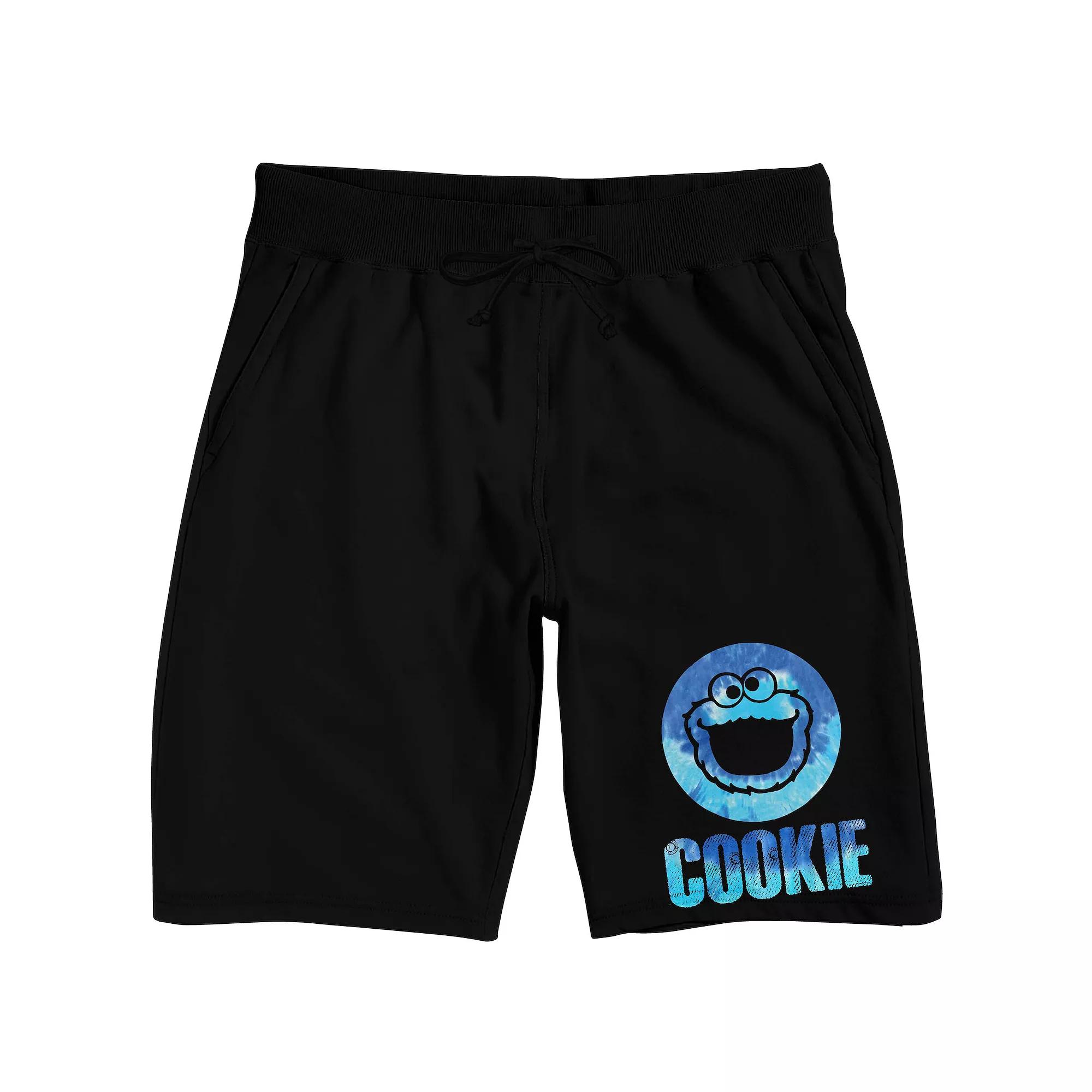 Men's Cookie Monster 9-in. Sleep Shorts, Size: XXL, Black Product Image