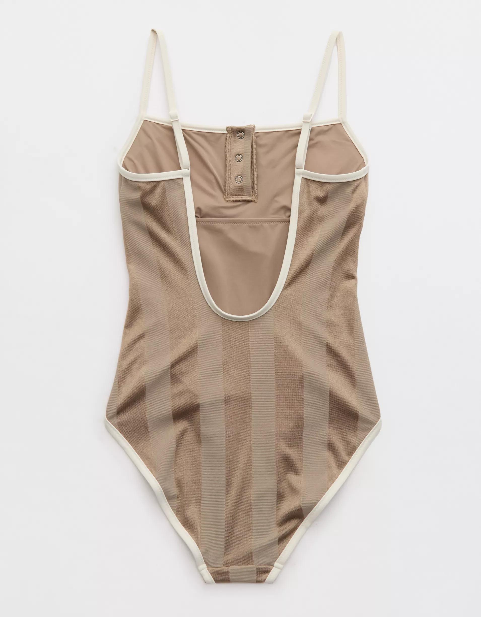 Aerie Shine Henley One Piece Swimsuit Product Image