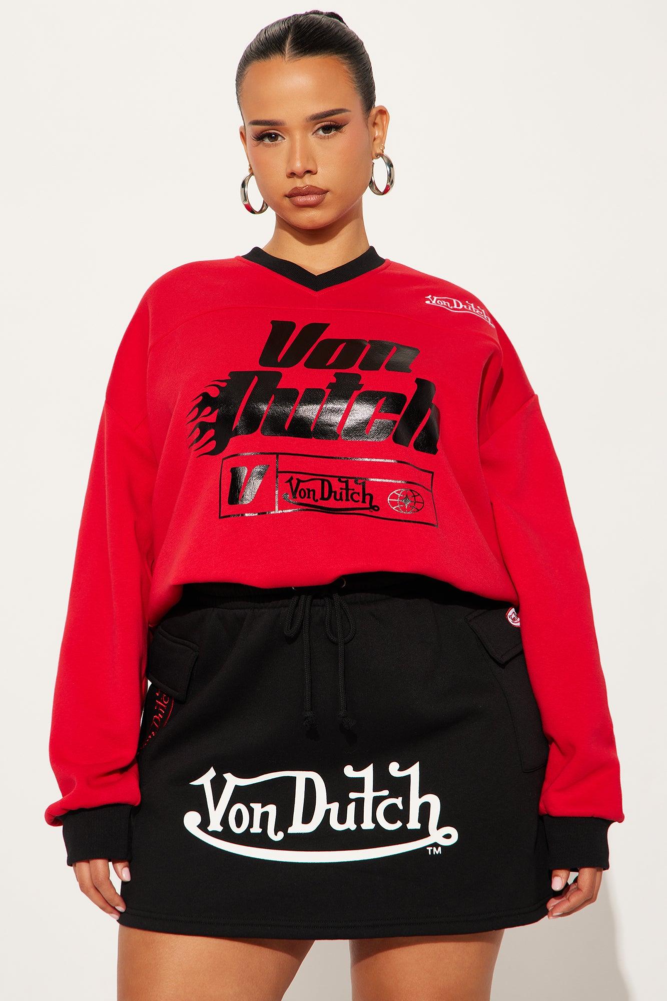 Von Dutch Race Mode Sweatshirt - Red Female Product Image