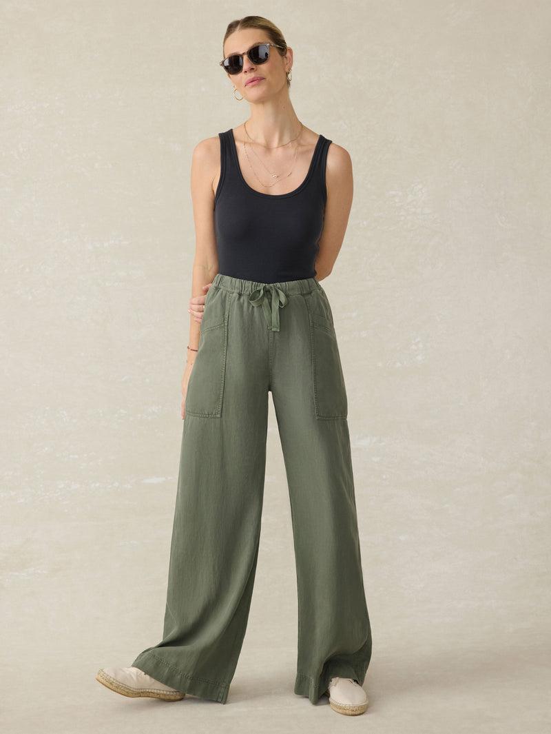 Topanga Drape Pant - Thyme Product Image
