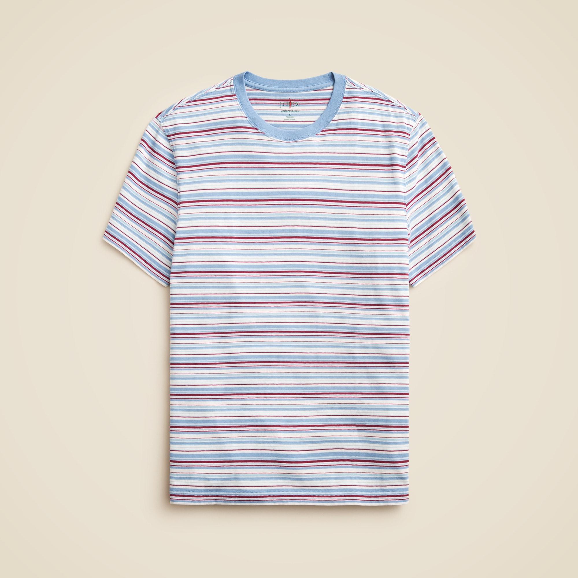 Vintage-wash cotton T-shirt in stripe Product Image