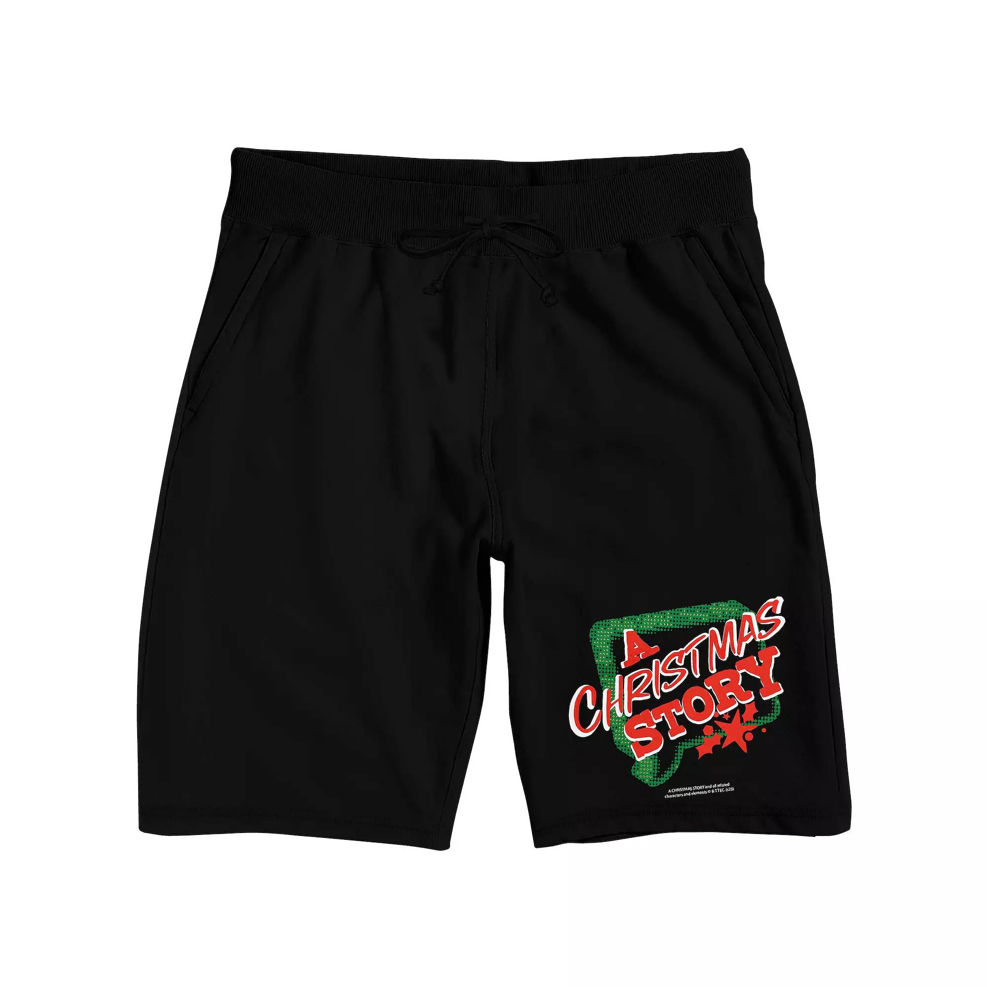 Men's A Christmas Story Text Pajama Shorts,  Product Image