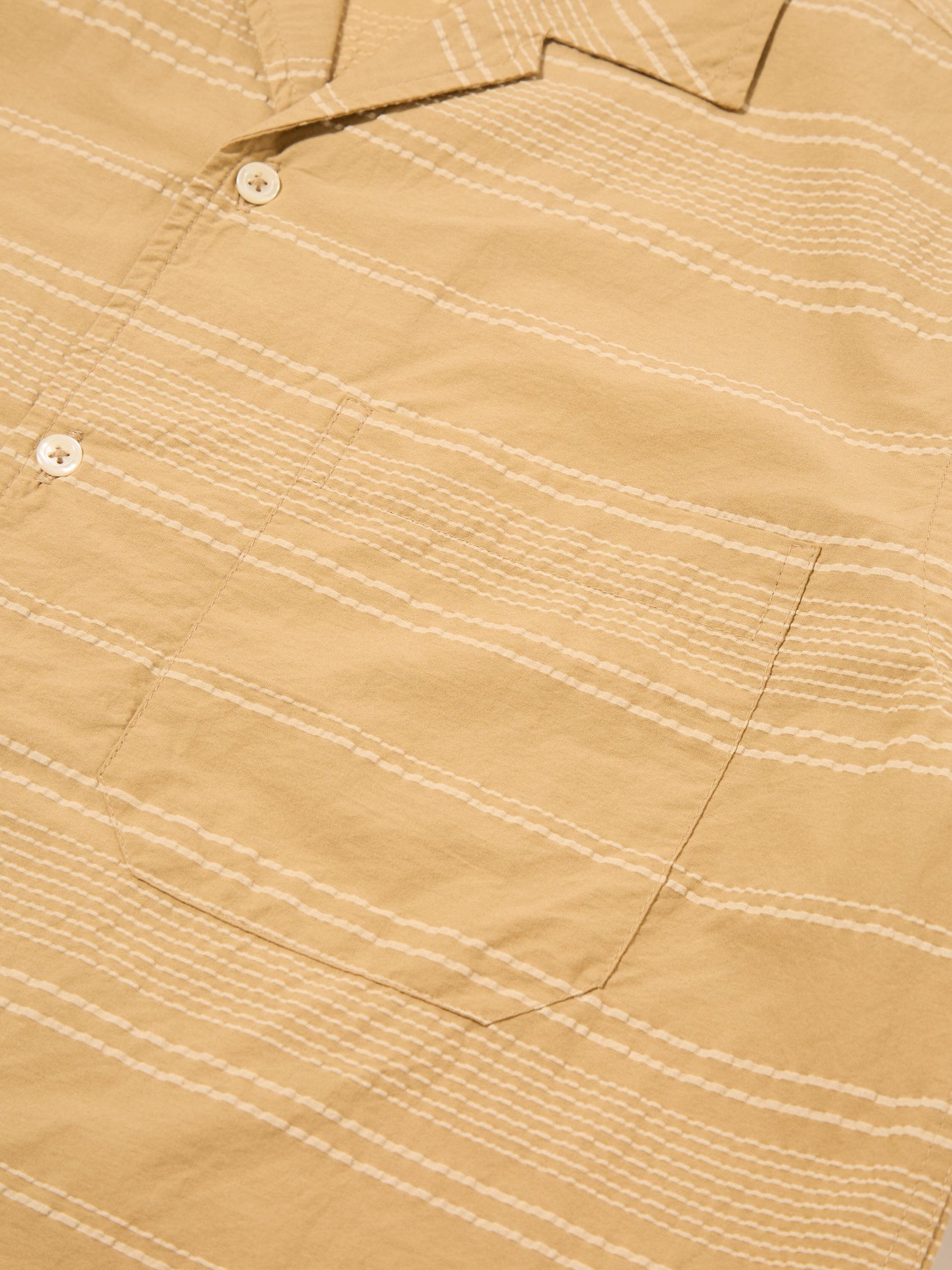 Sand Textured Stripe Minari Shirt Product Image