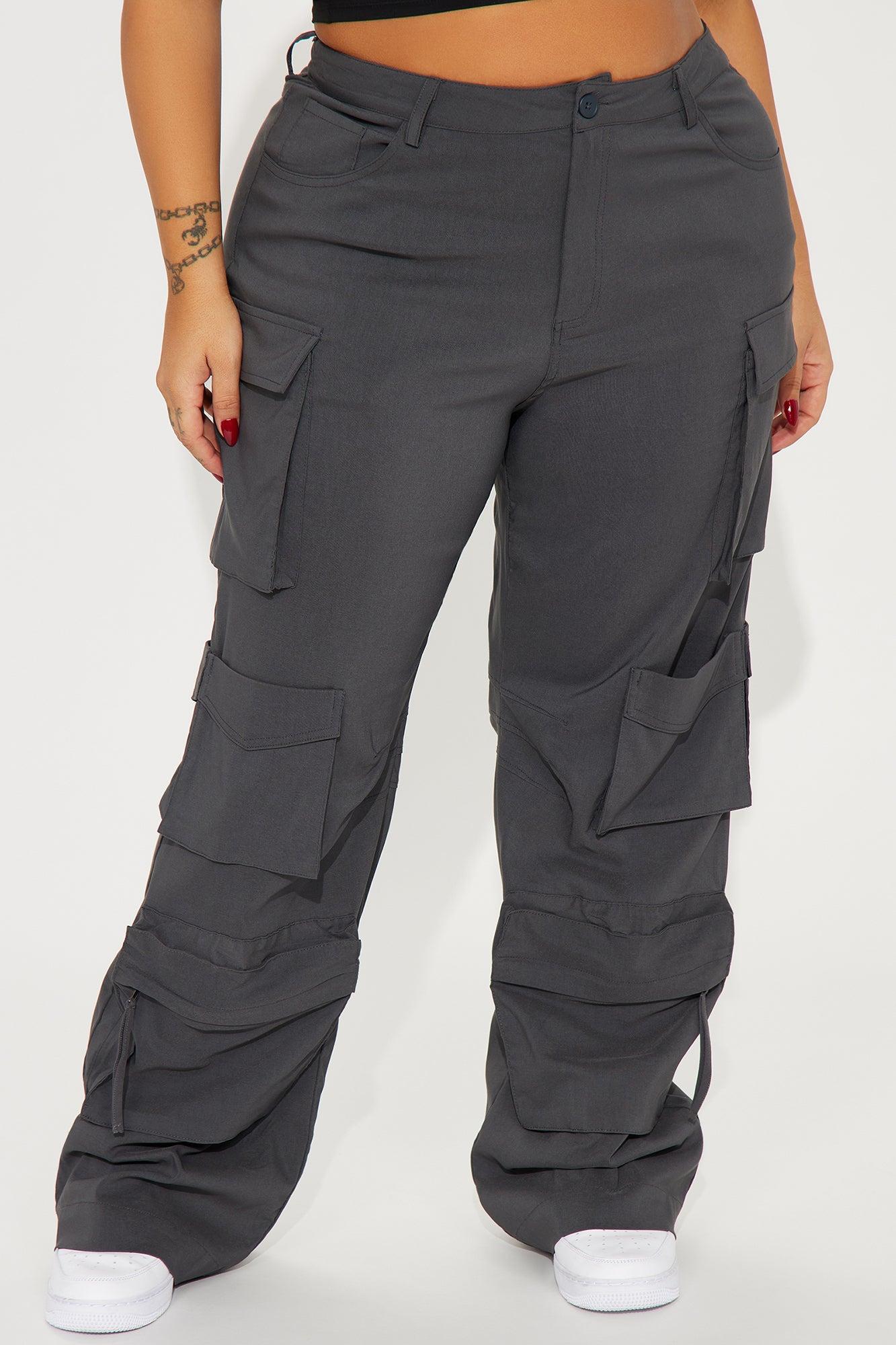 Walk On By Cargo Pant - Charcoal Product Image