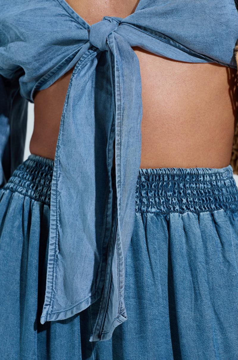 PERFECT AS CAN BE TIE FRONT BLOUSE Product Image