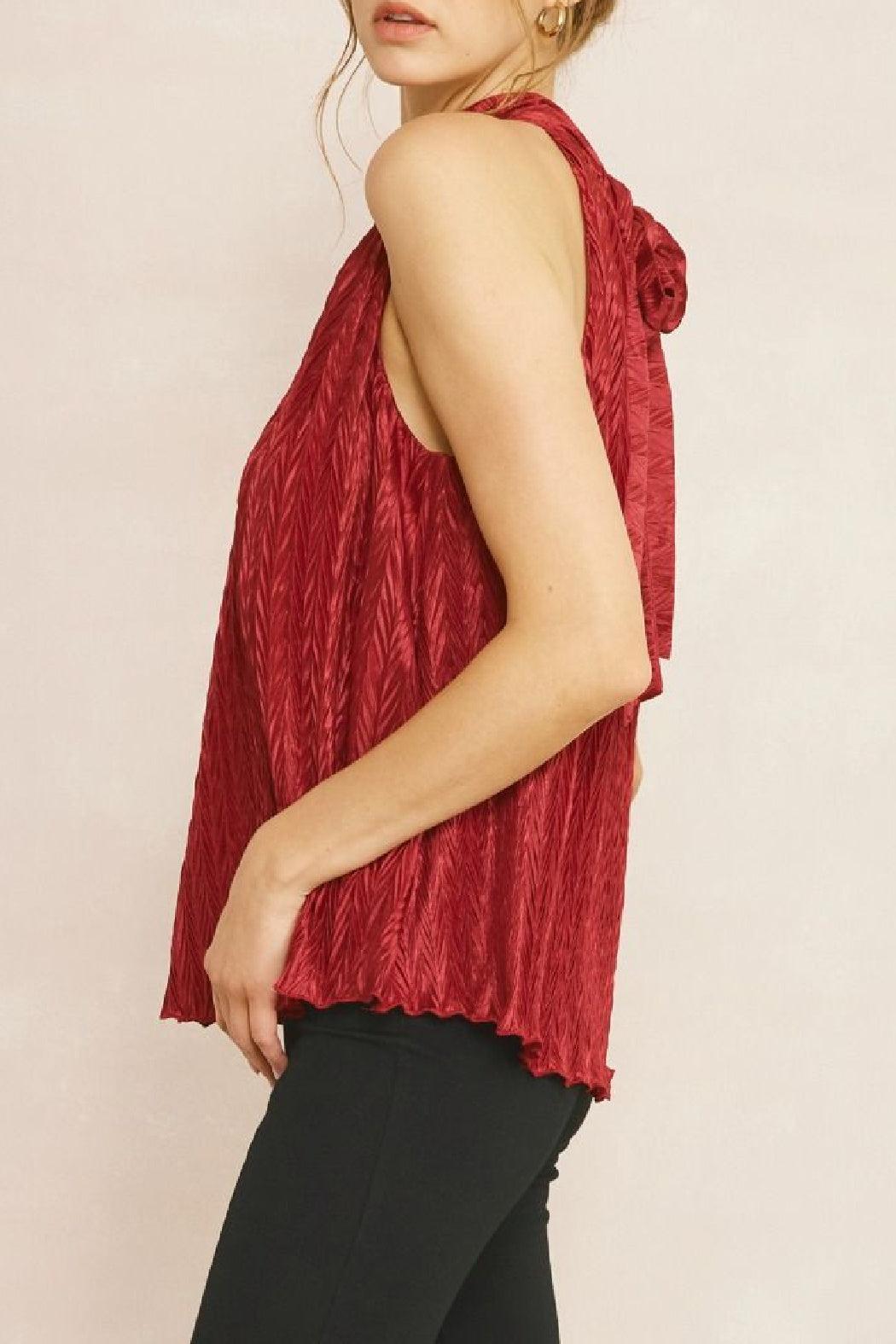 Textured Halter Top Product Image