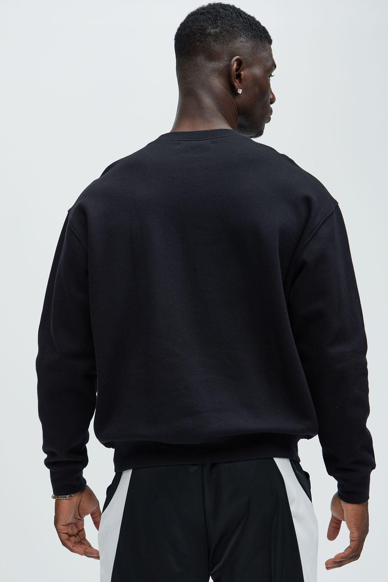 New York Cargo Pocket Crewneck Sweatshirt - Black Product Image