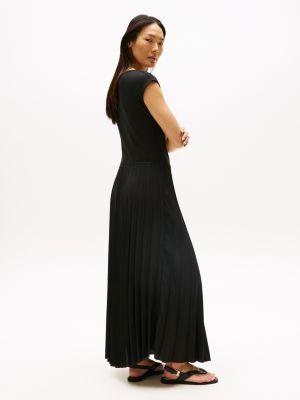 Fit-and-Flare Pleated Midi Dress Product Image