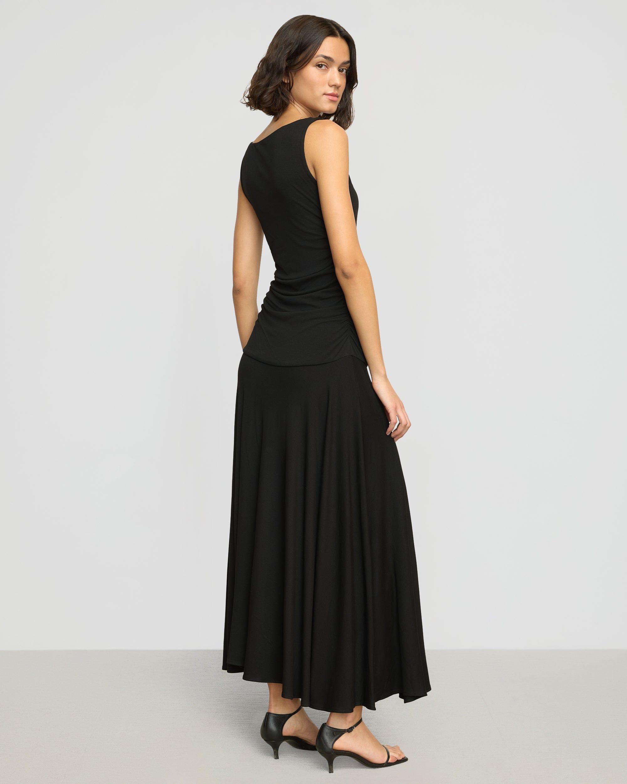 Tamsin Ruched Drop-Waist Maxi Dress Product Image