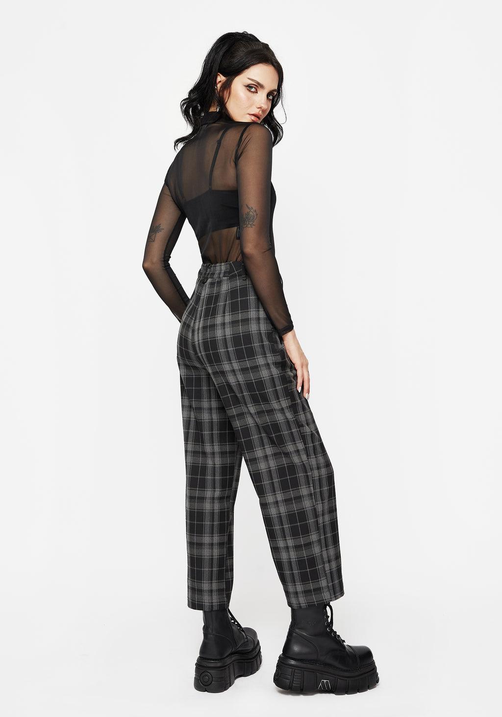 Checkmate Wide Leg Culotte Trousers - Black Product Image